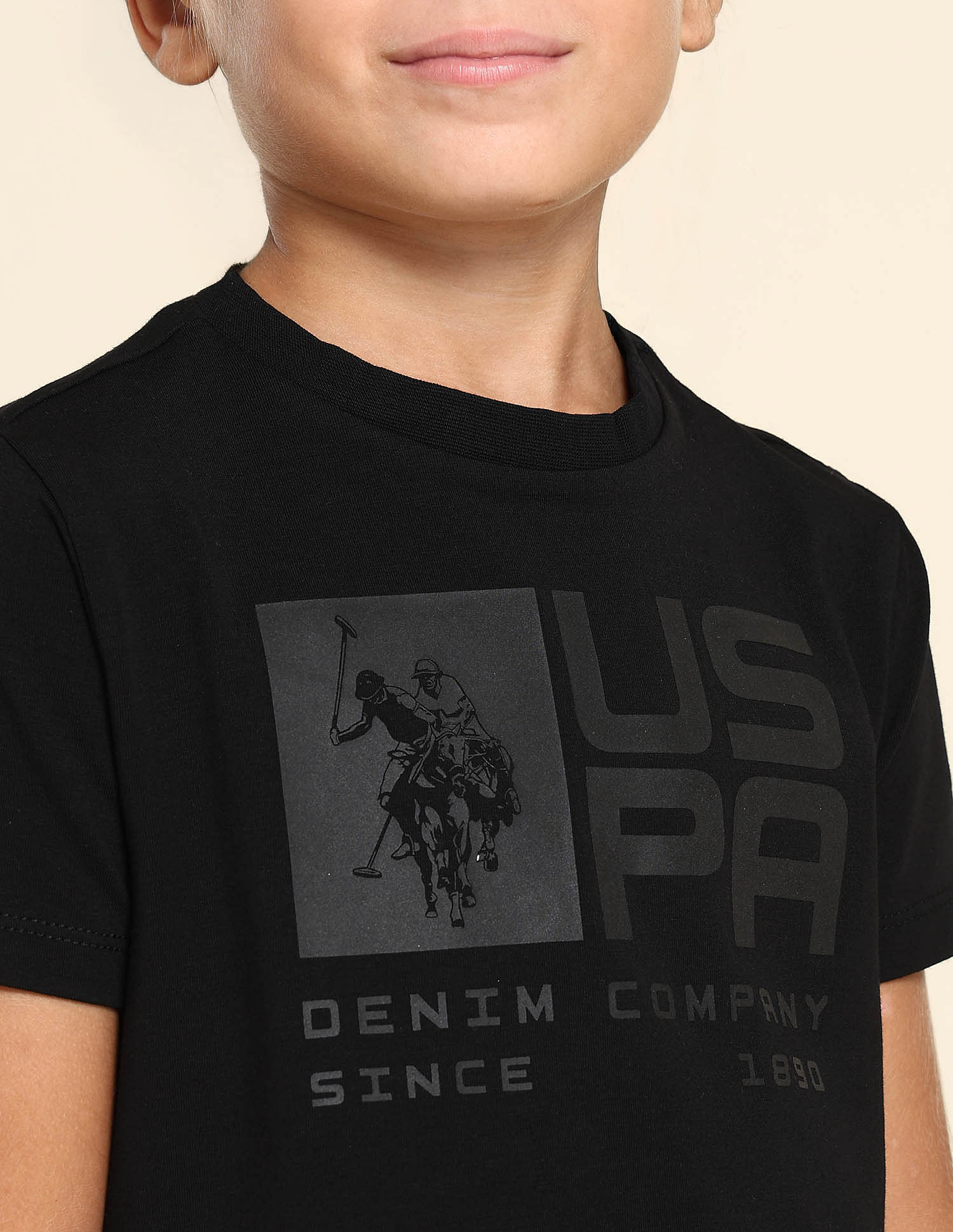 U.S. Polo Assn. Kids Boys Brand Printed Regular Fit T-Shirt