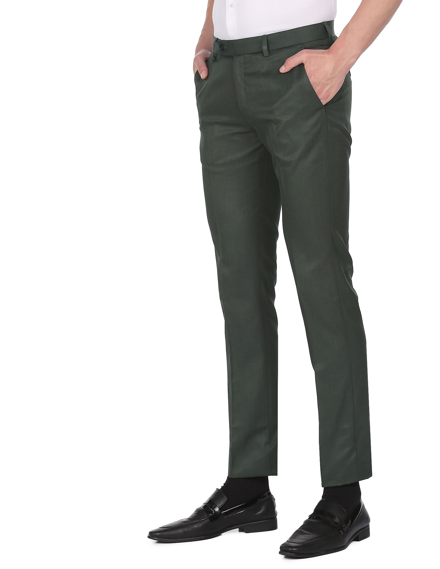 Buy AD  AV Men Green Solid Polyester Lycra Single Formal Trousers Online  at Best Prices in India  JioMart
