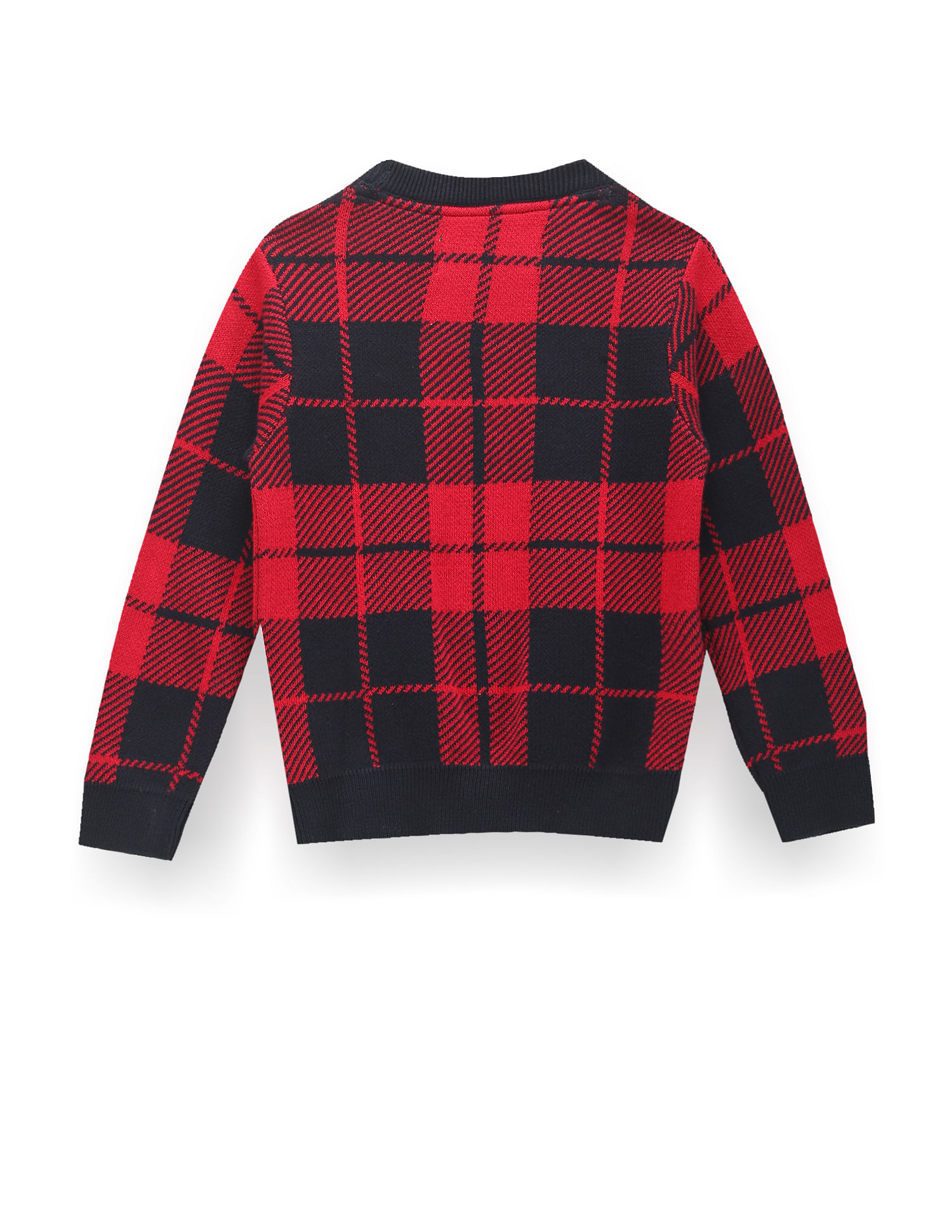 U.S. Polo Assn. Kids Boys Crew Neck Check Sweater