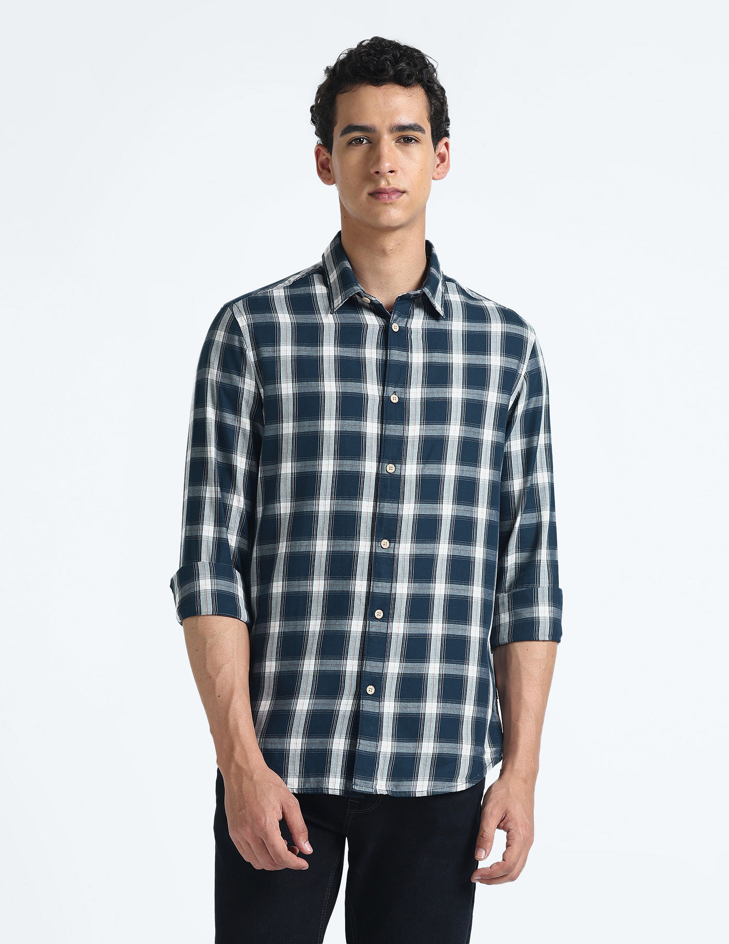 Flying Machine Tartan Check Slim Shirt