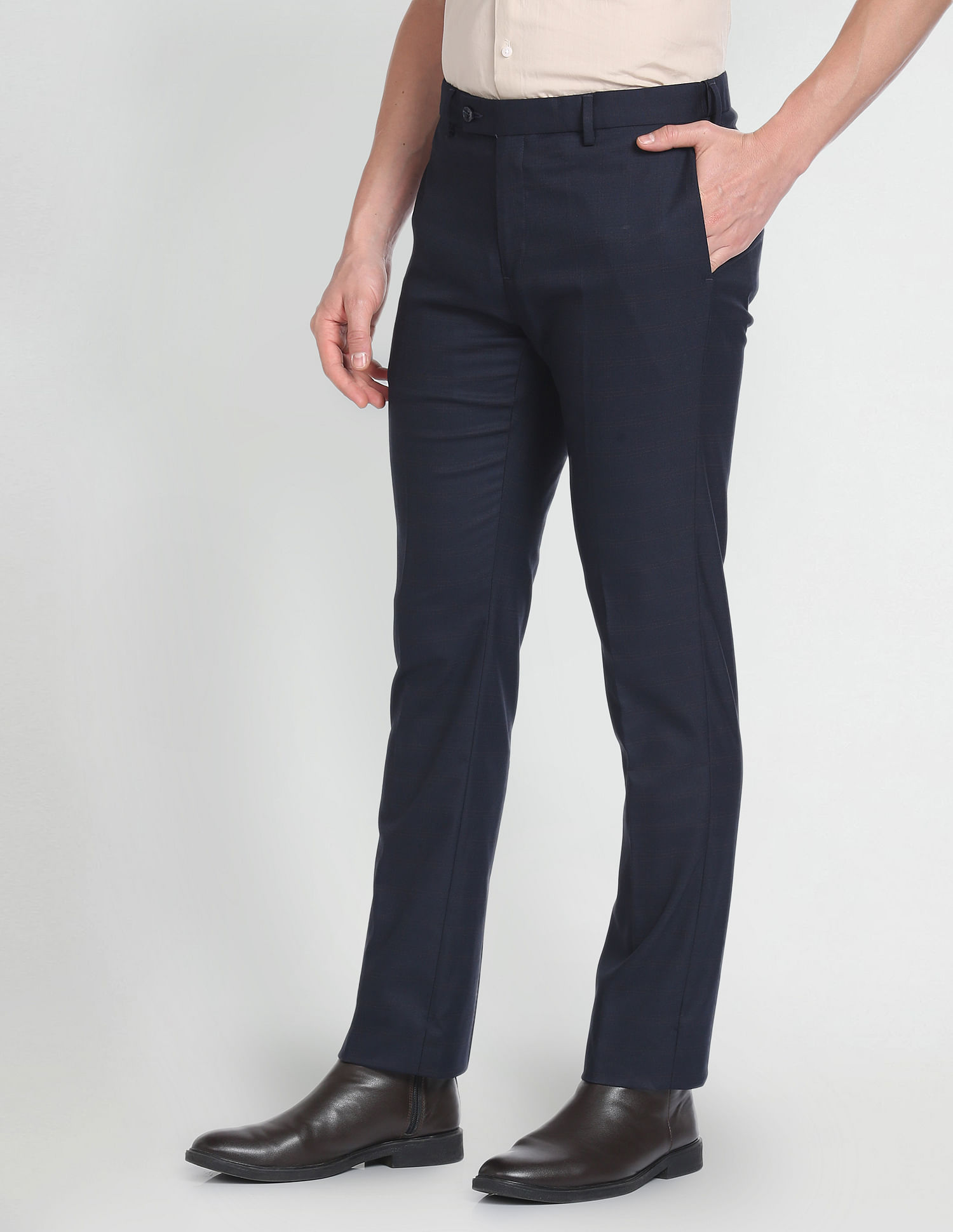 Arrow Check Dobby Formal Trousers