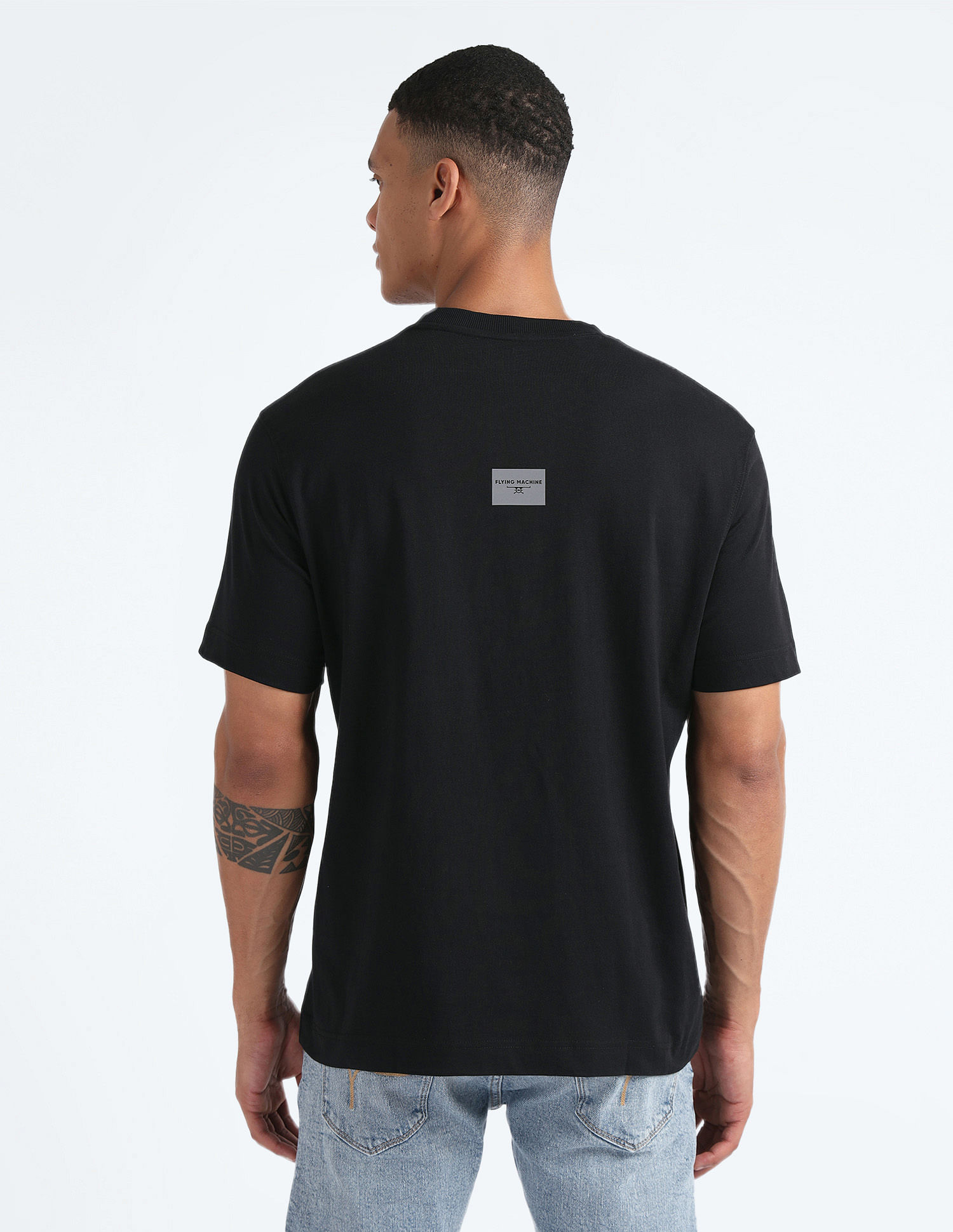 Flying Machine Tonal Print Oversized T-Shirt