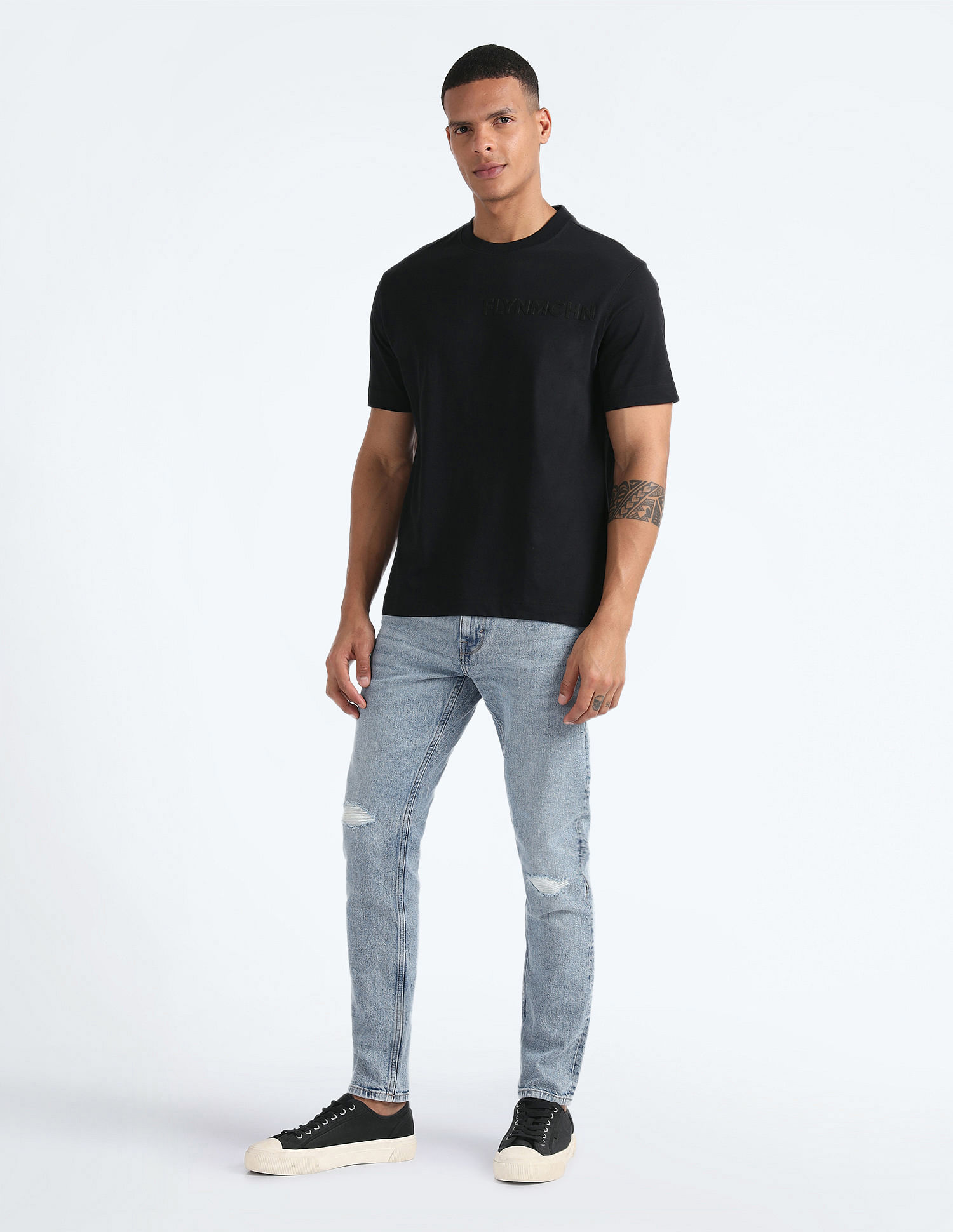 Flying Machine Tonal Print Oversized T-Shirt