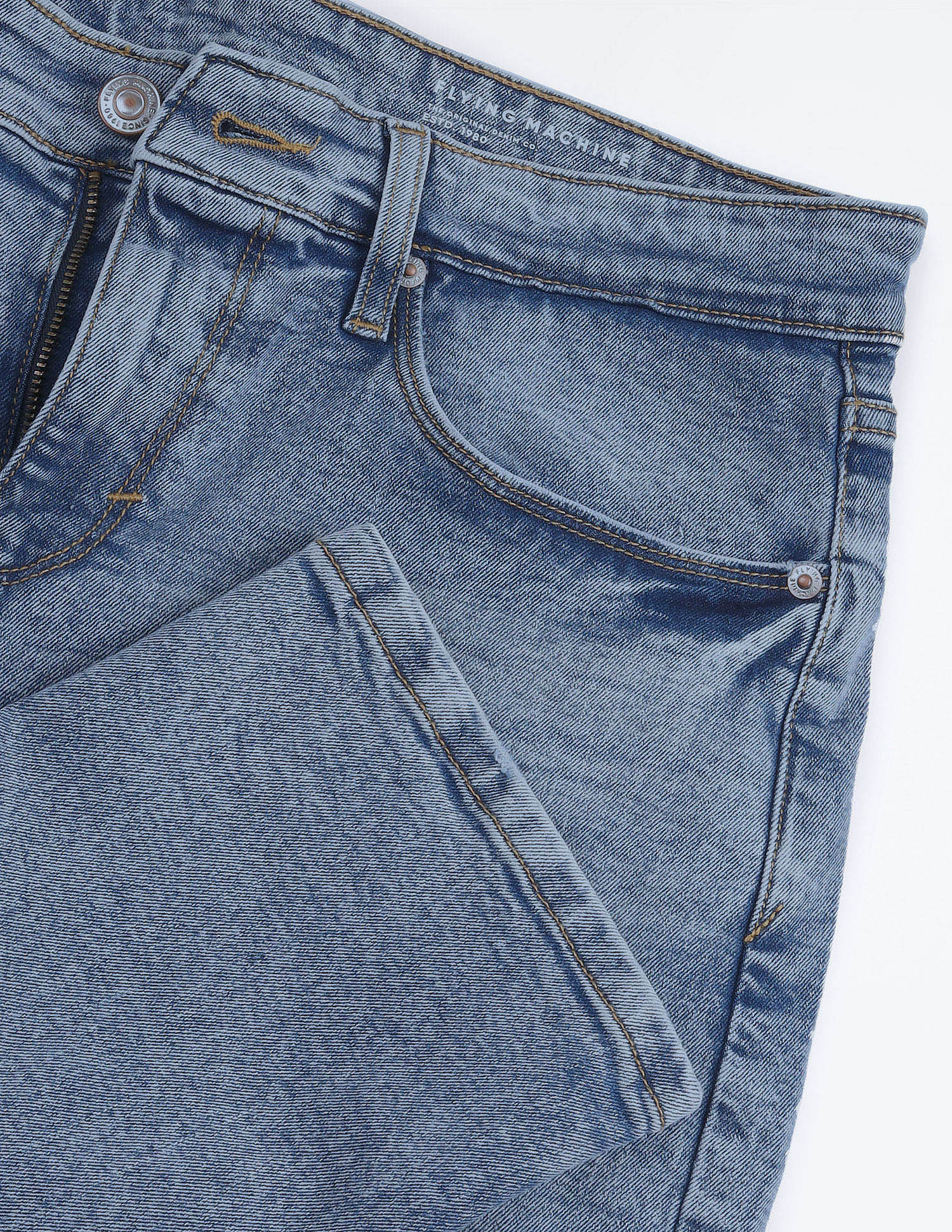 Flying Machine Freddie Slim Straight Stone Wash Jeans