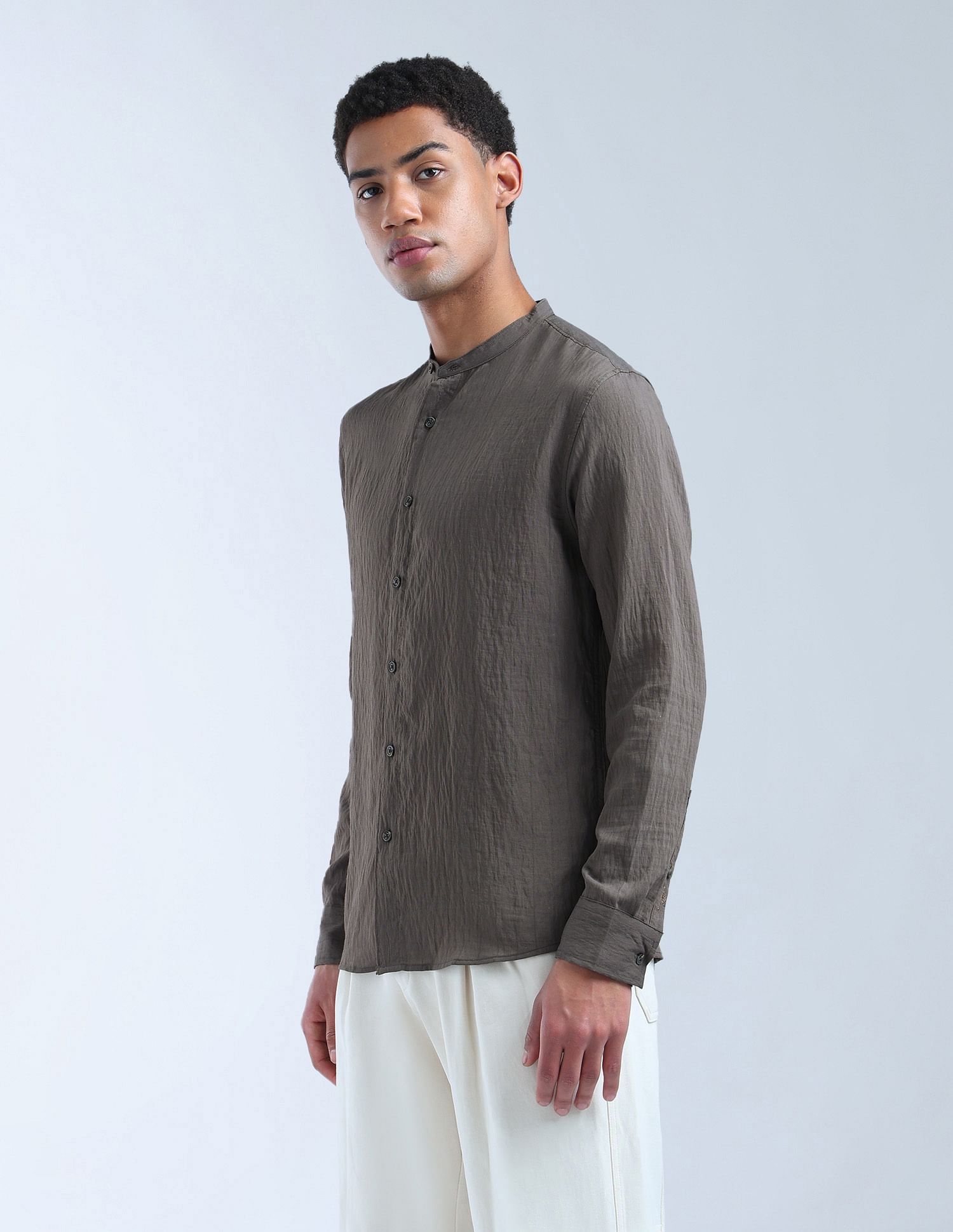 Flying Machine Vertical Striped Regular Fit Color Of Home Shirt