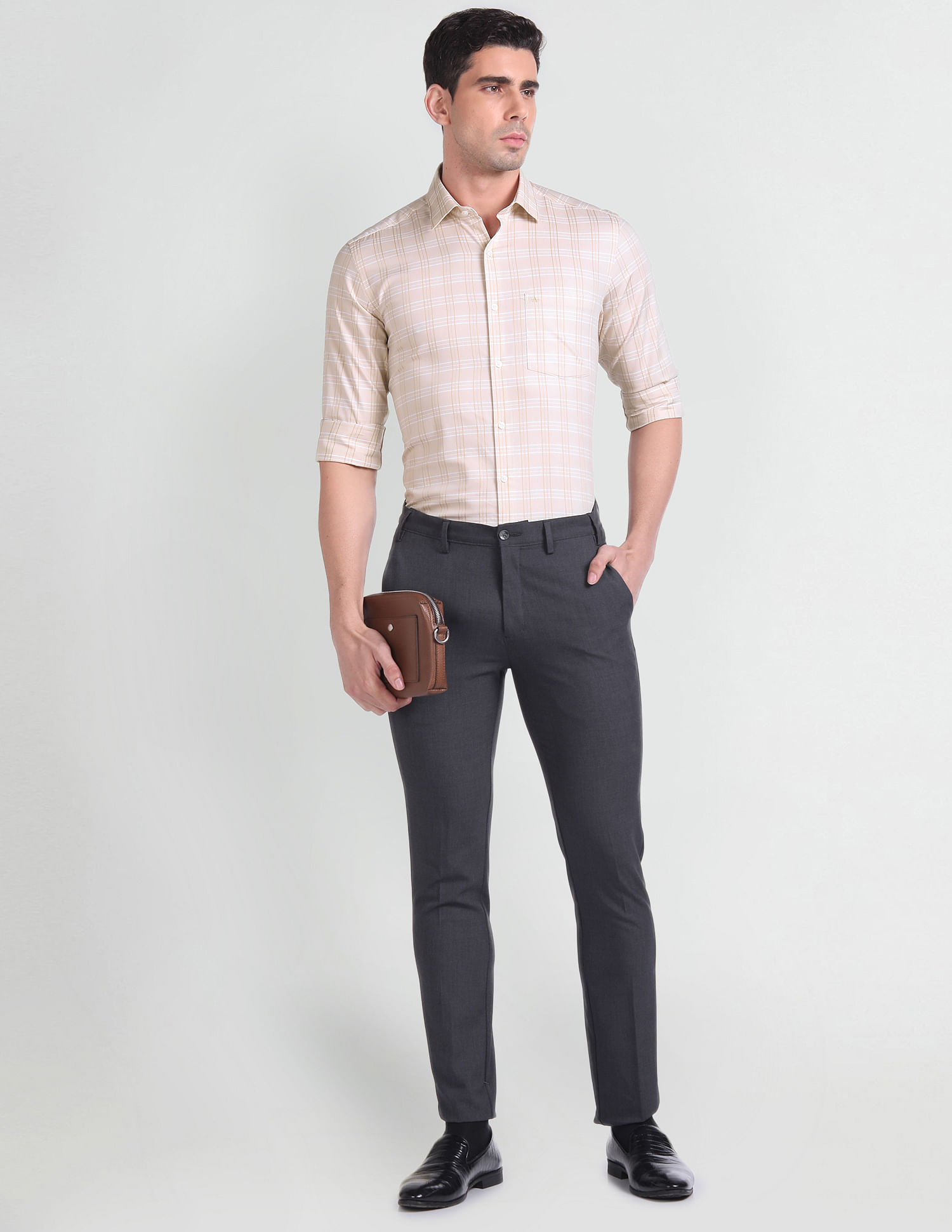 Arrow Windowpane Check Cotton Shirt