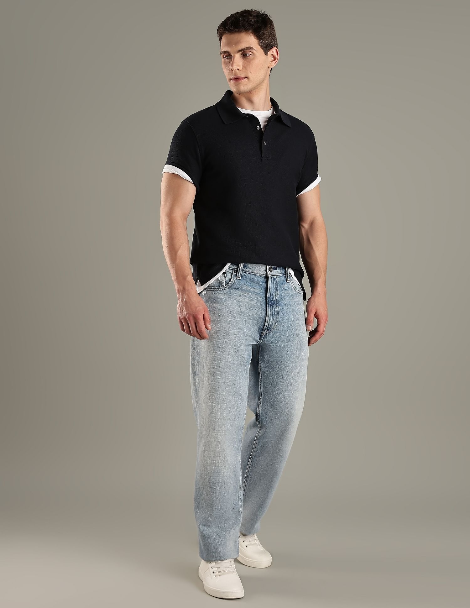Tommy Hilfiger Solid Slim-Fit Cotton Polo T-Shirt