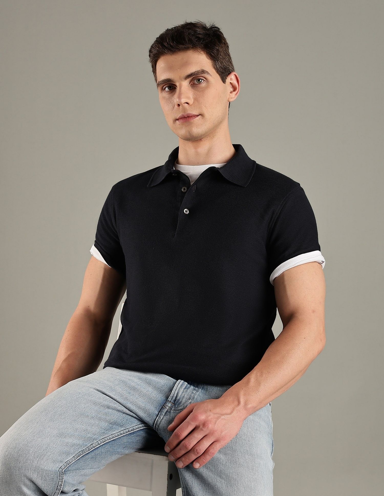 Tommy Hilfiger Solid Slim-Fit Cotton Polo T-Shirt