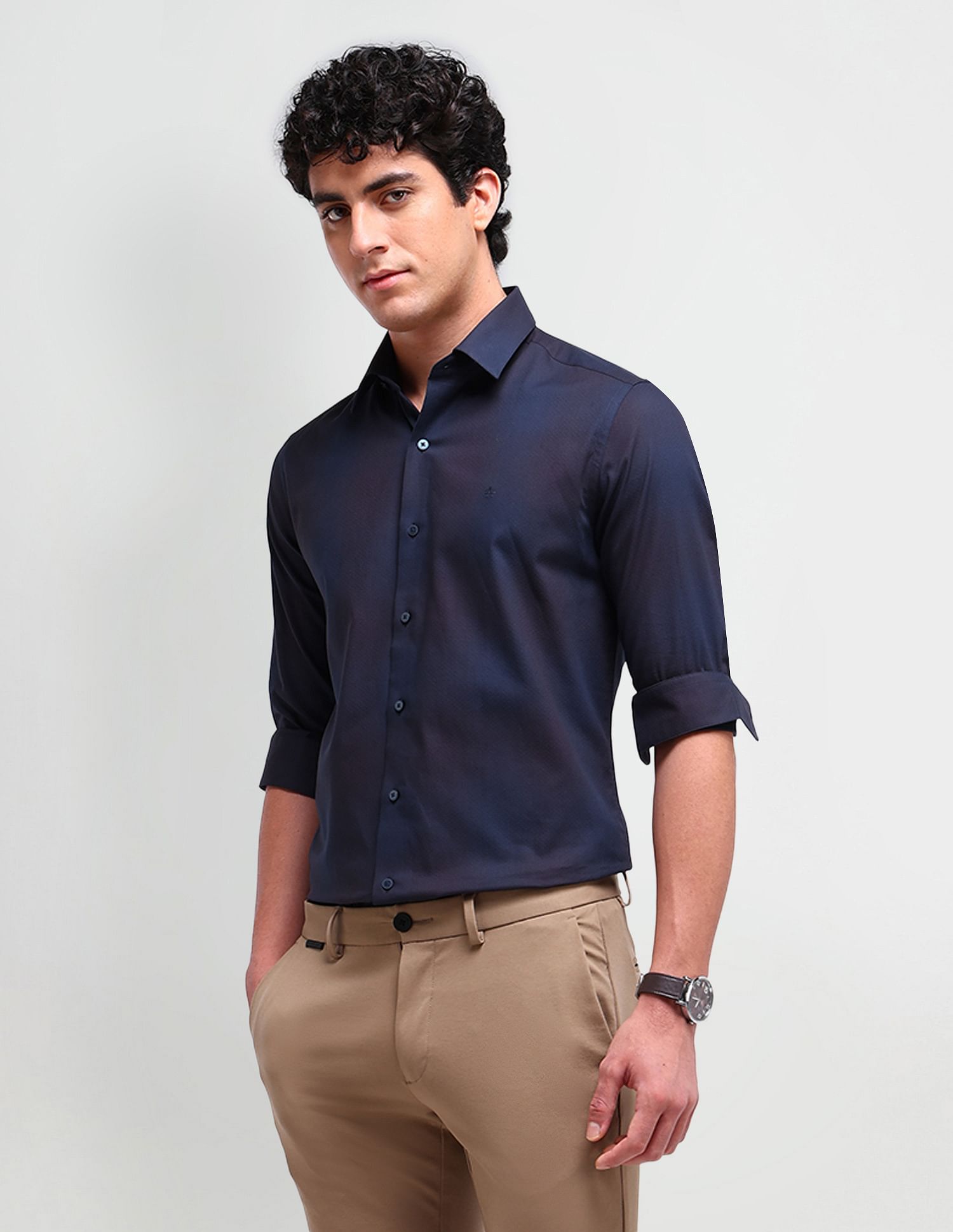 Arrow Newyork Manhattan Slim Fit Dobby Shirt