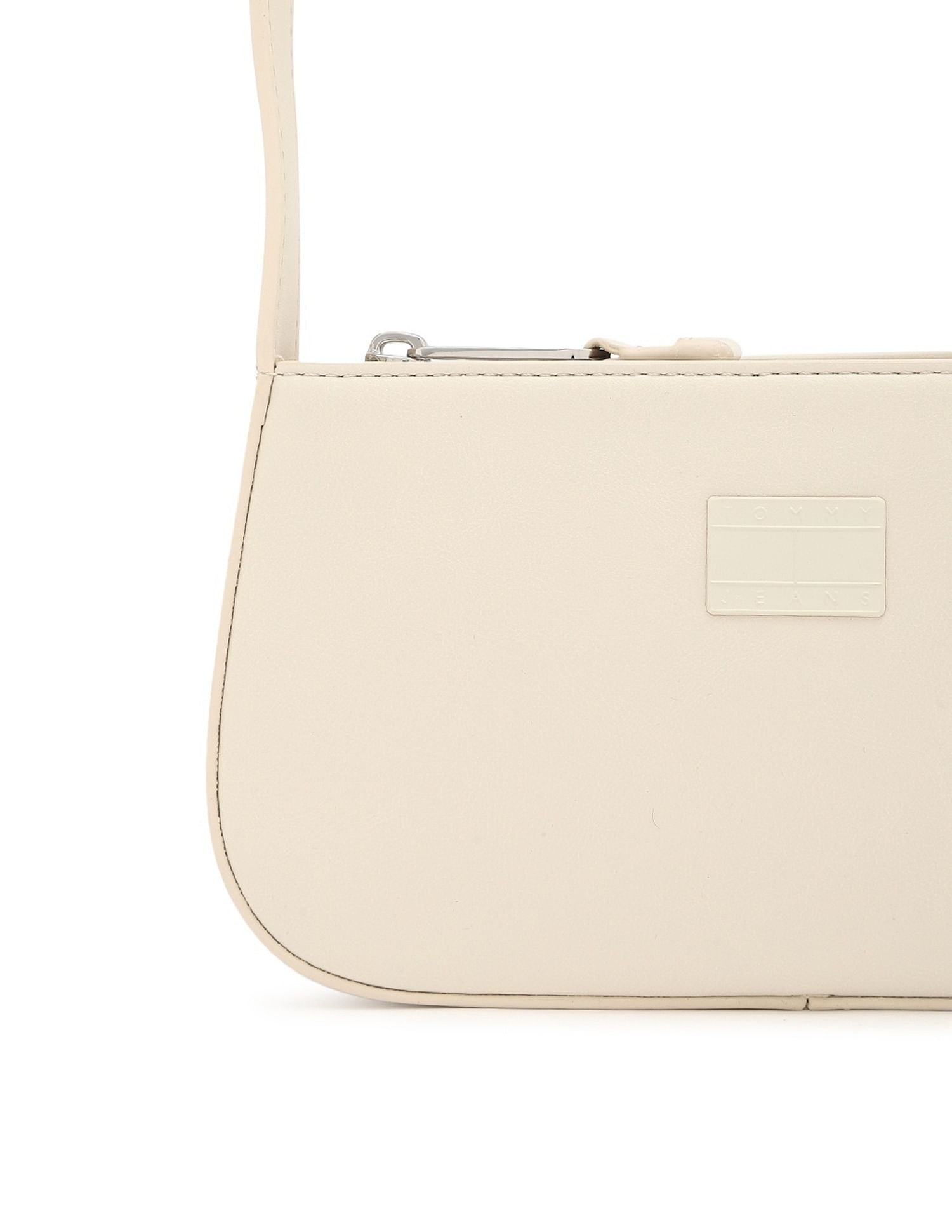Tommy Hilfiger Solid Beige Pu Shoulder Bag