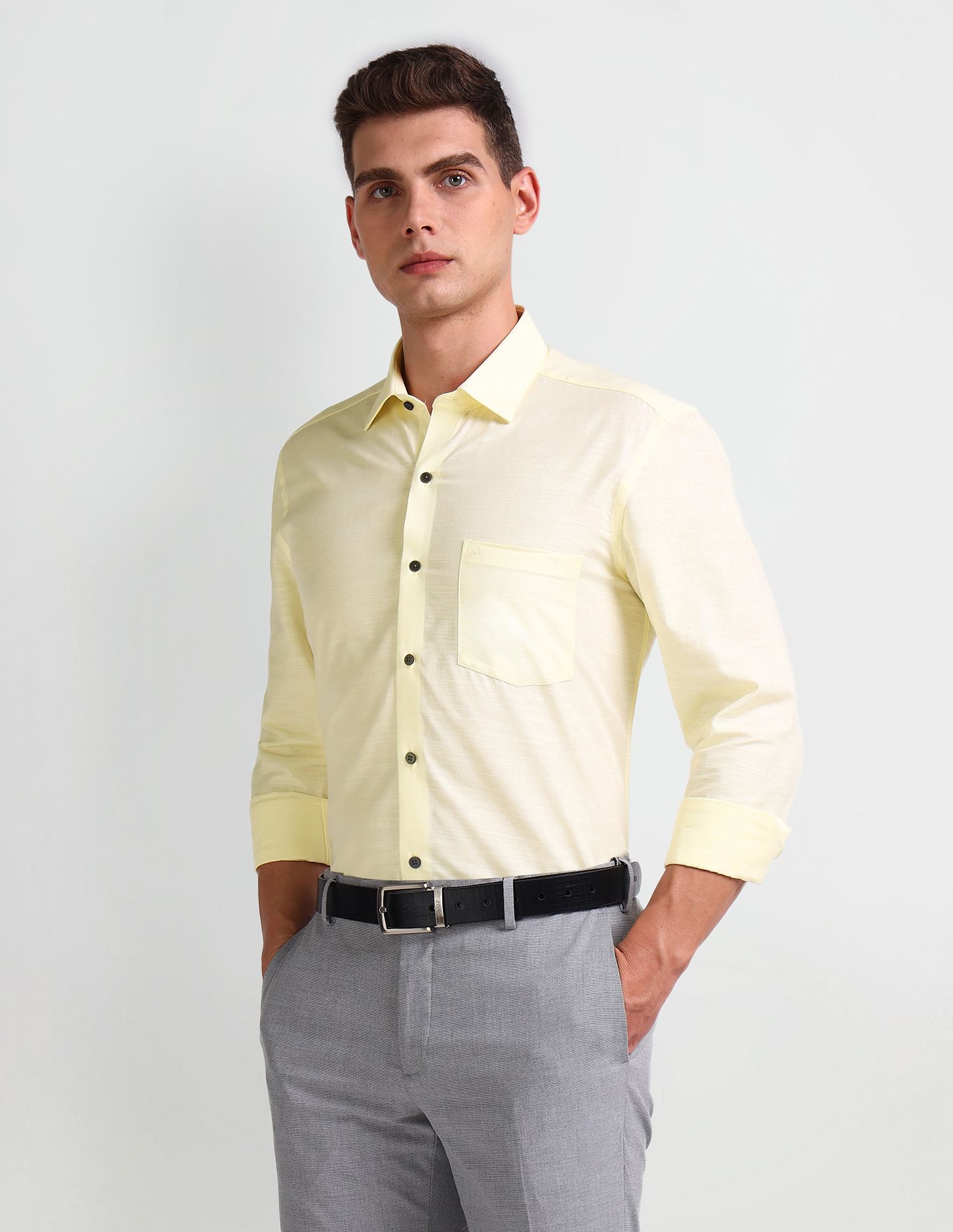 Arrow Manhattan Slim Fit Cotton Shirt
