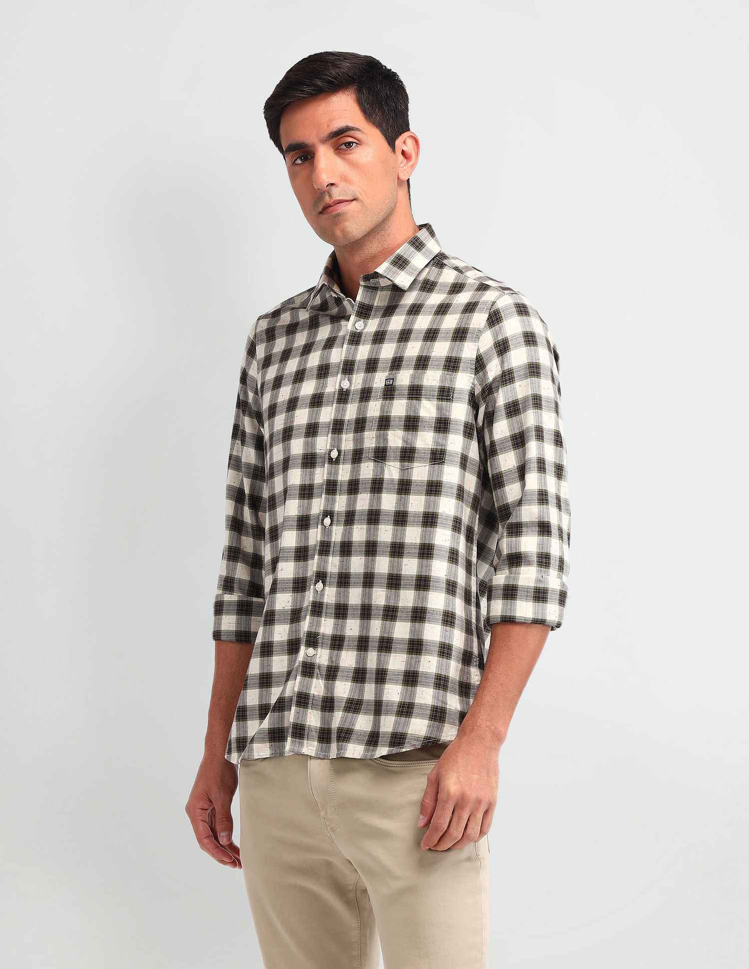Arrow Sport Dupplin Checked Regular Fit Shirt