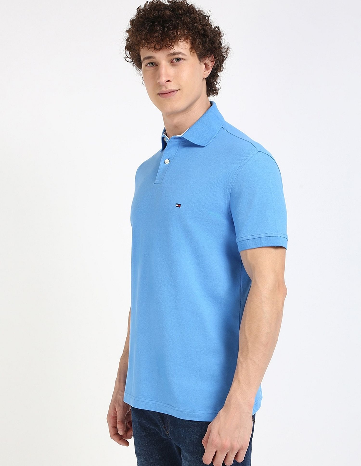 Tommy Hilfiger Solid Regular-Fit Cotton Polo Shirt