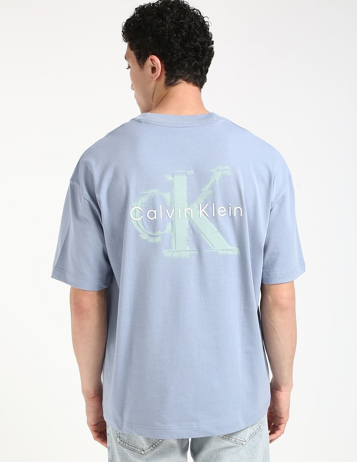 Calvin Klein Jeans Logo Oversized-Fit Cotton T Shirt