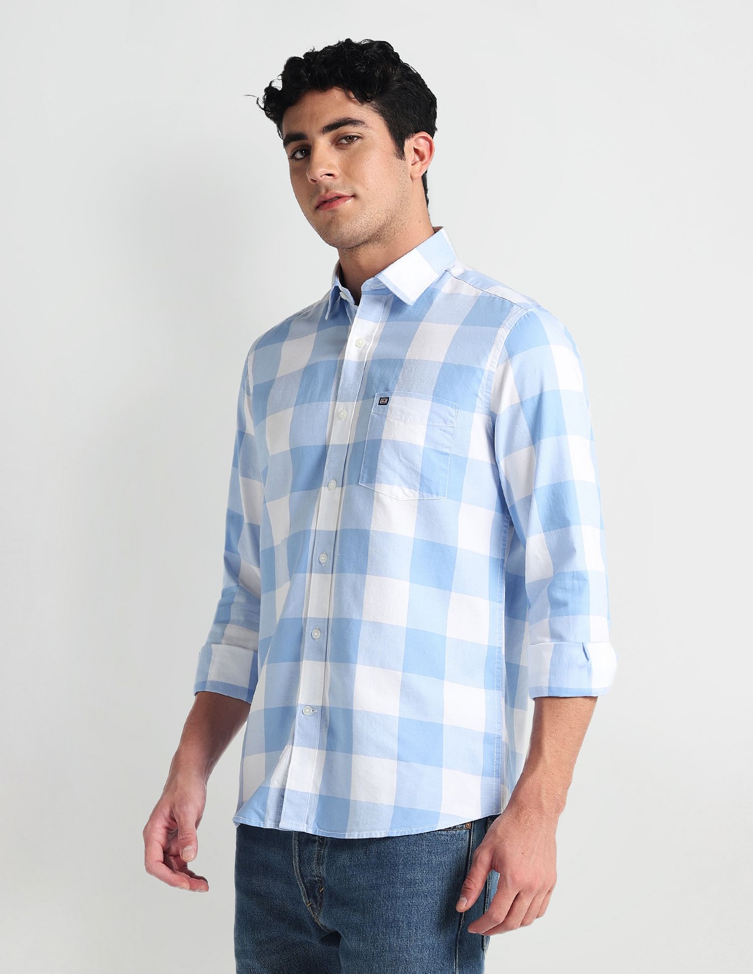 Arrow Sports Buffalo Check Oxford Shirt