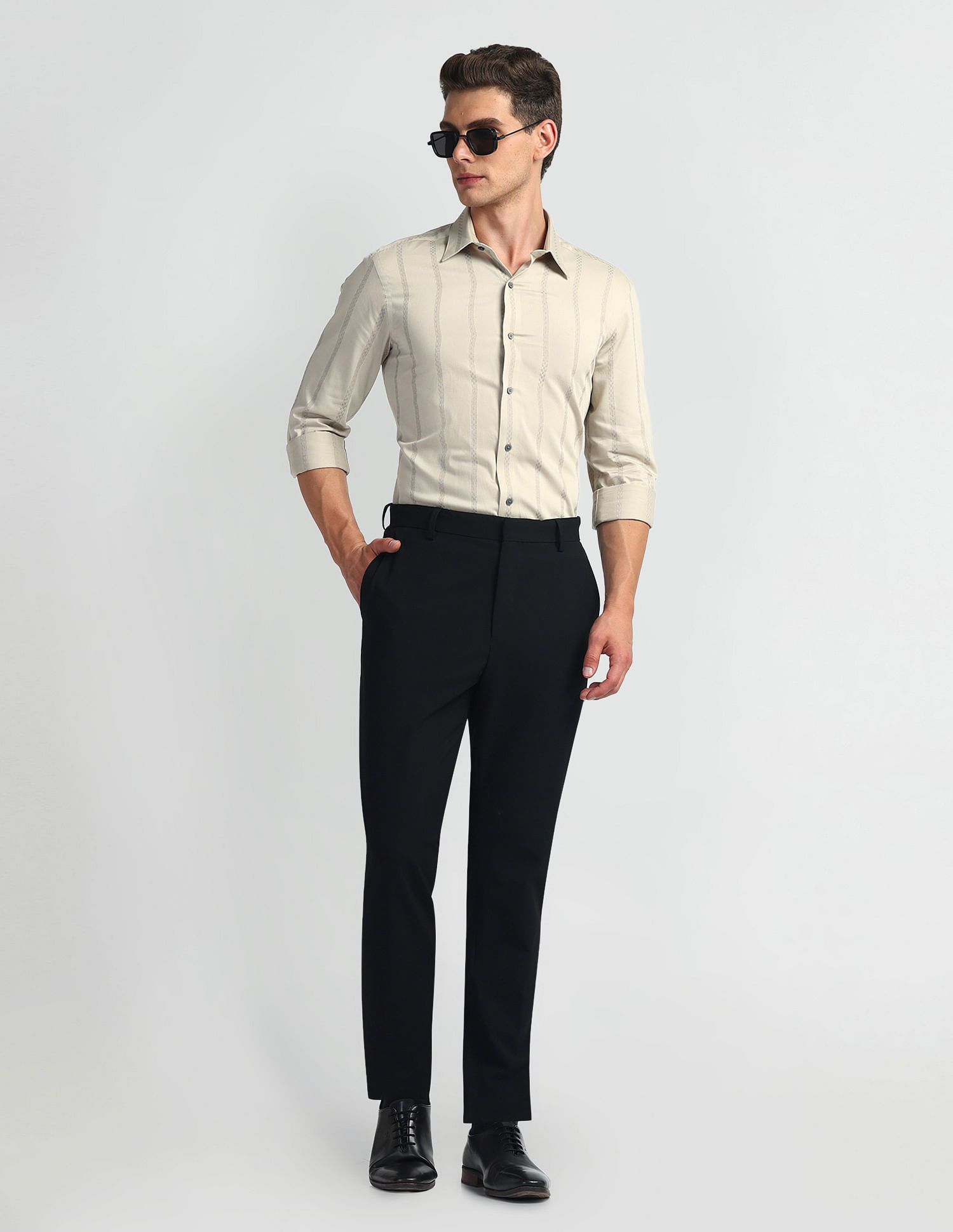 Arrow Newyork Vertical Stripe Slim Fit Shirt