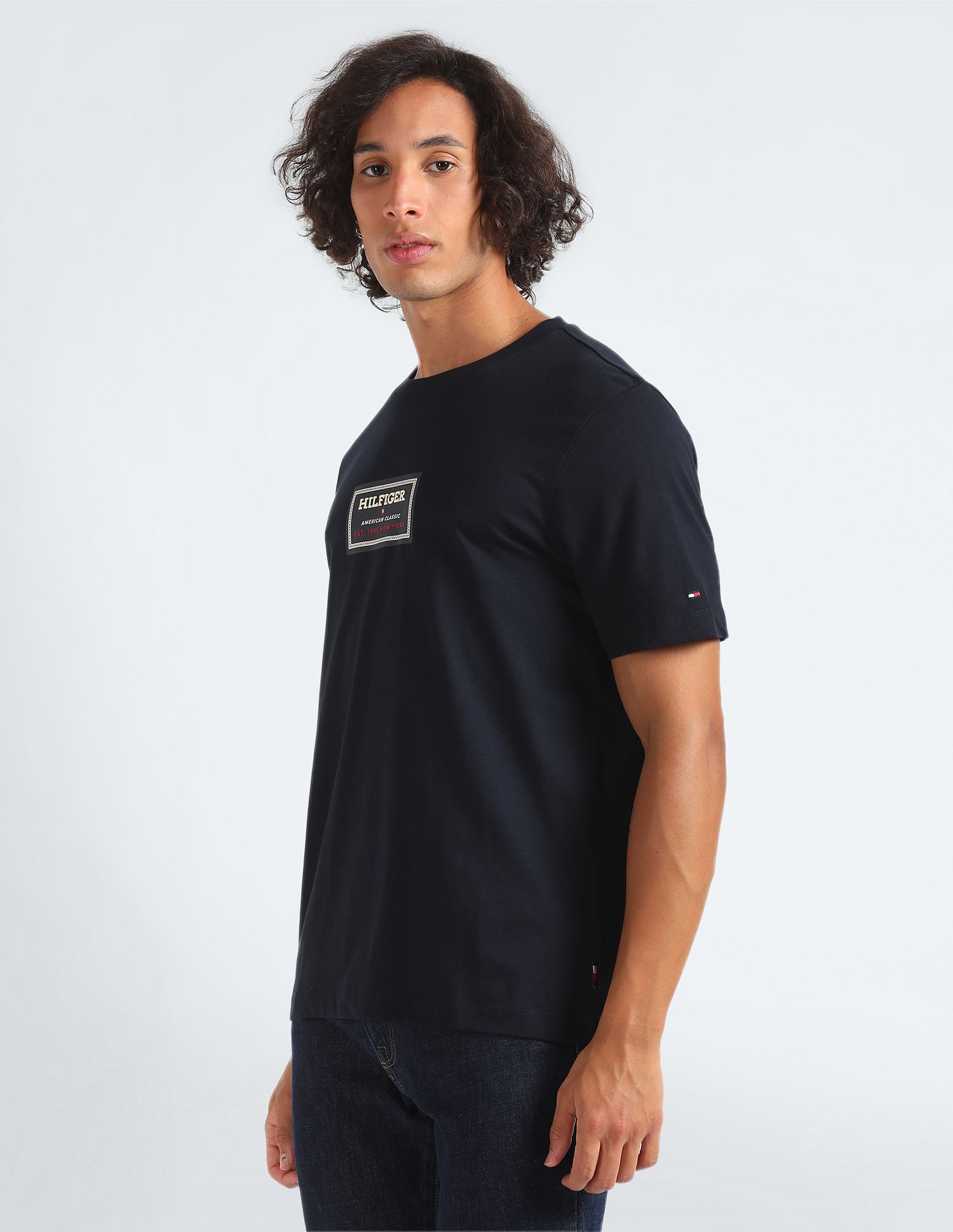 Tommy Hilfiger Label HD Print Cotton T-Shirt