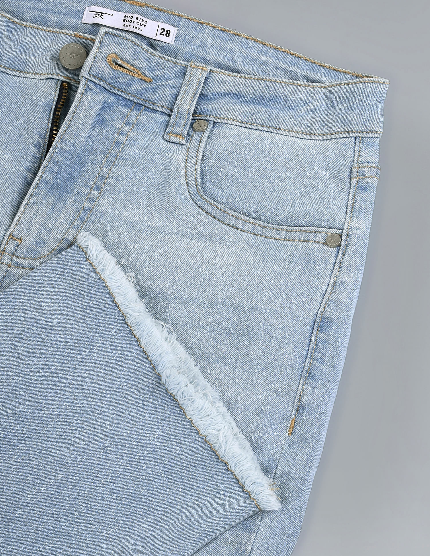 Flying Machine Women Mid Rise Bootcut Jeans