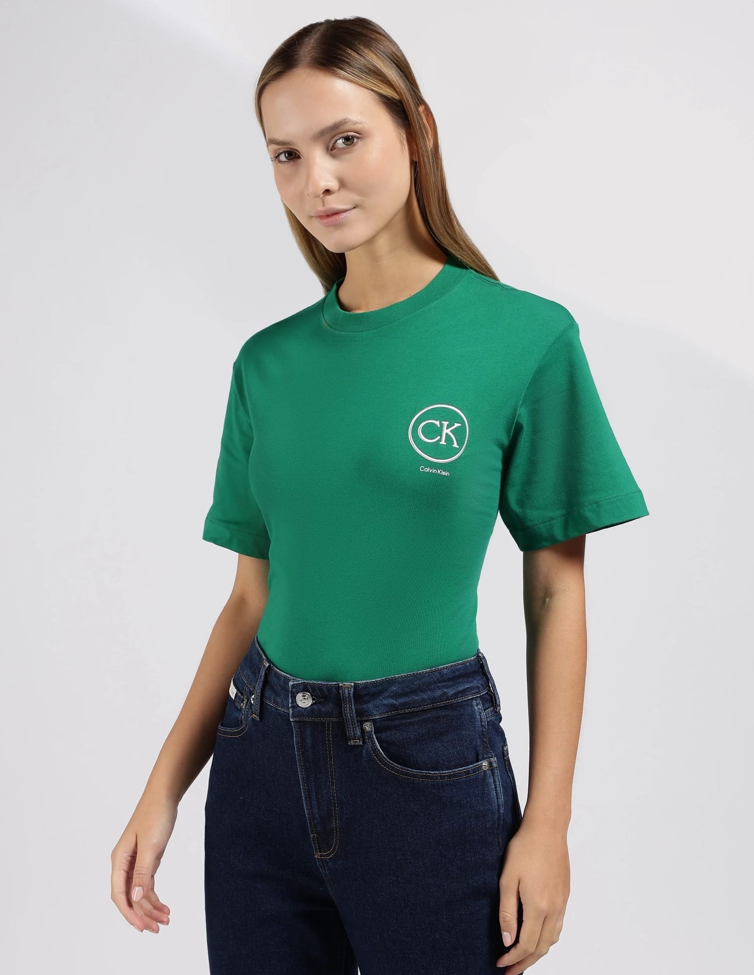 Buy Calvin Klein Jeans Embroidered Logo Relaxed Fit Cotton T-Shirt