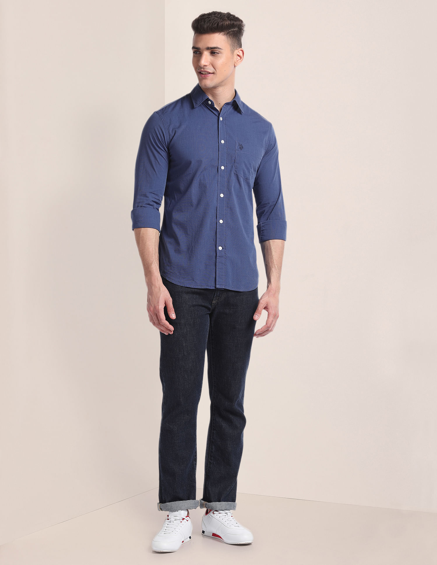 U.S. Polo Assn. Premium Cotton Patterned Shirt