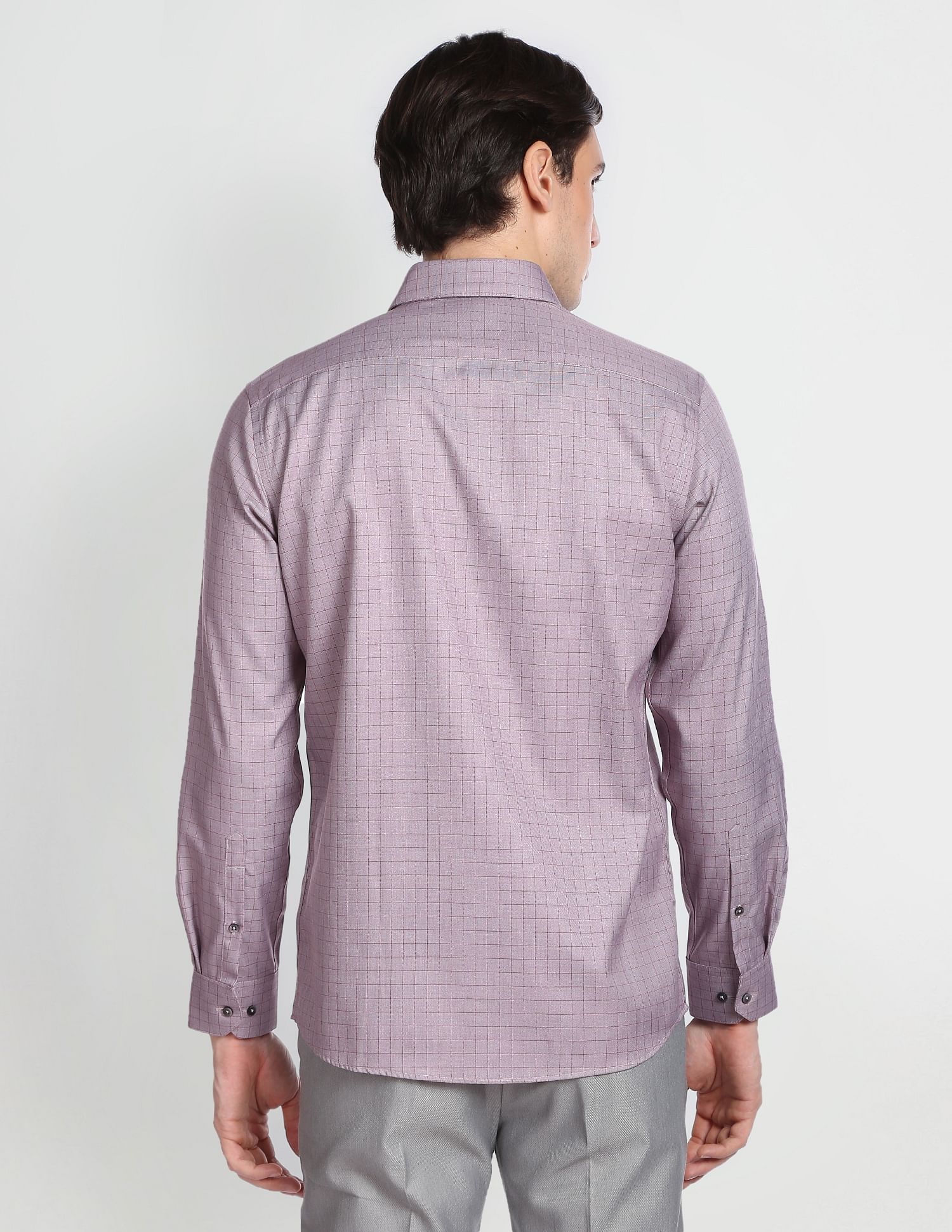 Arrow Outline Check Cotton Formal Shirt