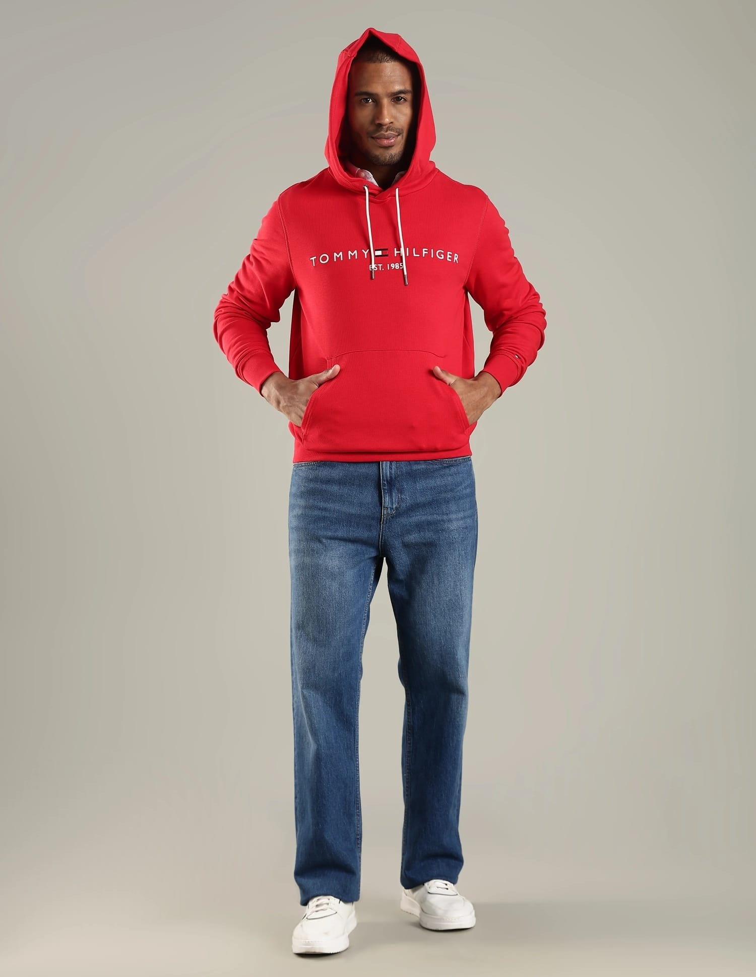 Buy Tommy Hilfiger Embroidered Logo Regular Fit Cotton Sweater