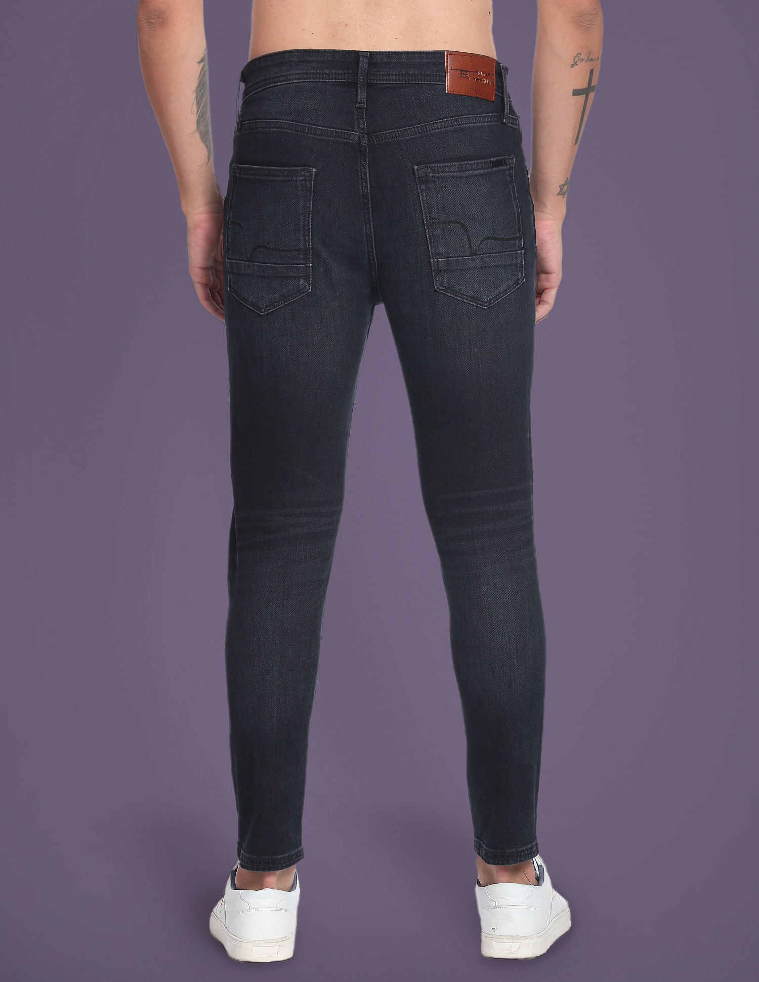 Flying Machine Morrison Skinny Cropped Fit Whiskered Jeans
