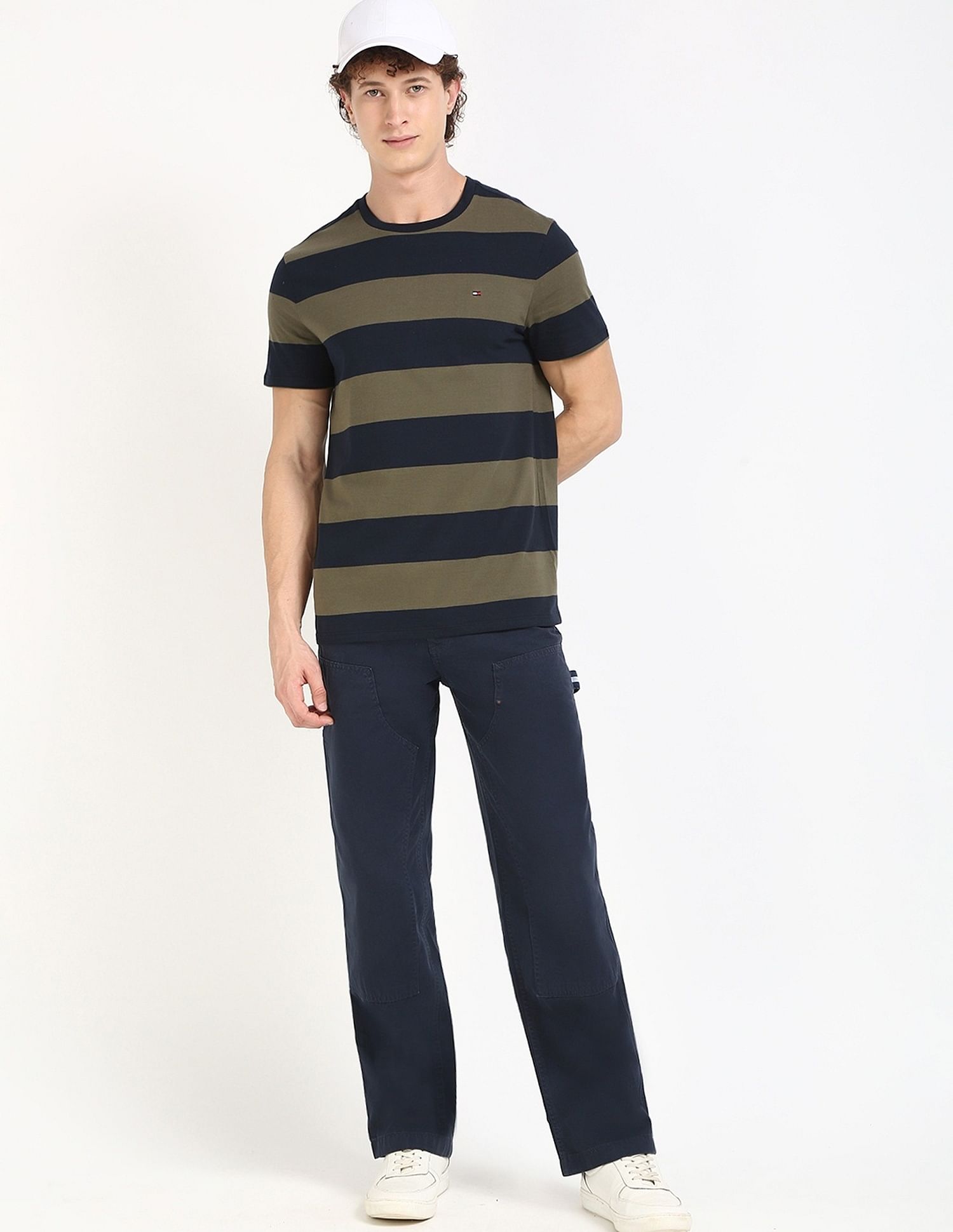 Tommy Hilfiger Striped Regular-Fit Cotton T-Shirt