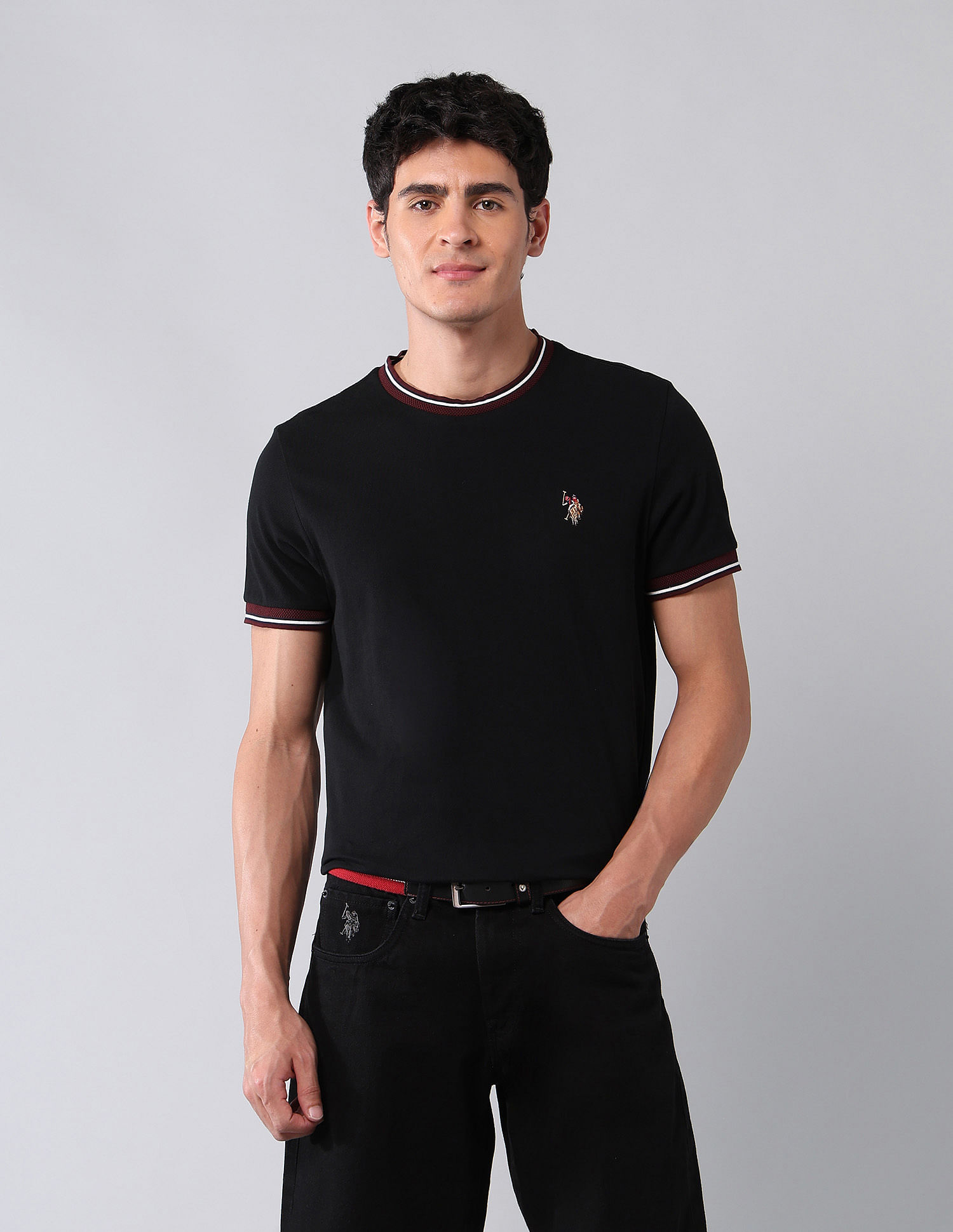 U.S. Polo Assn. Denim Co. Muscle Fit Pure Cotton Colligiate T-Shirt