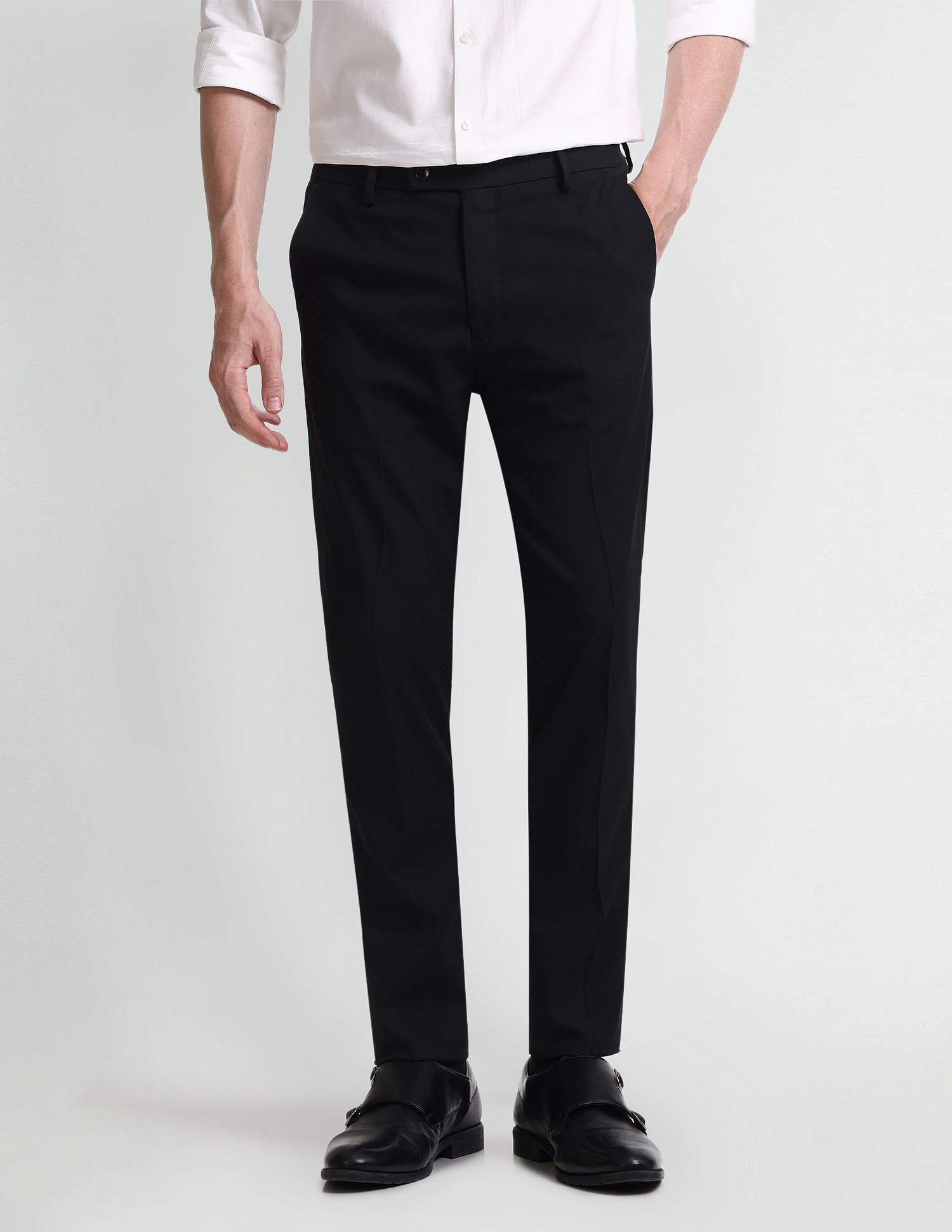 Arrow Mid Rise Slim Fit Trousers