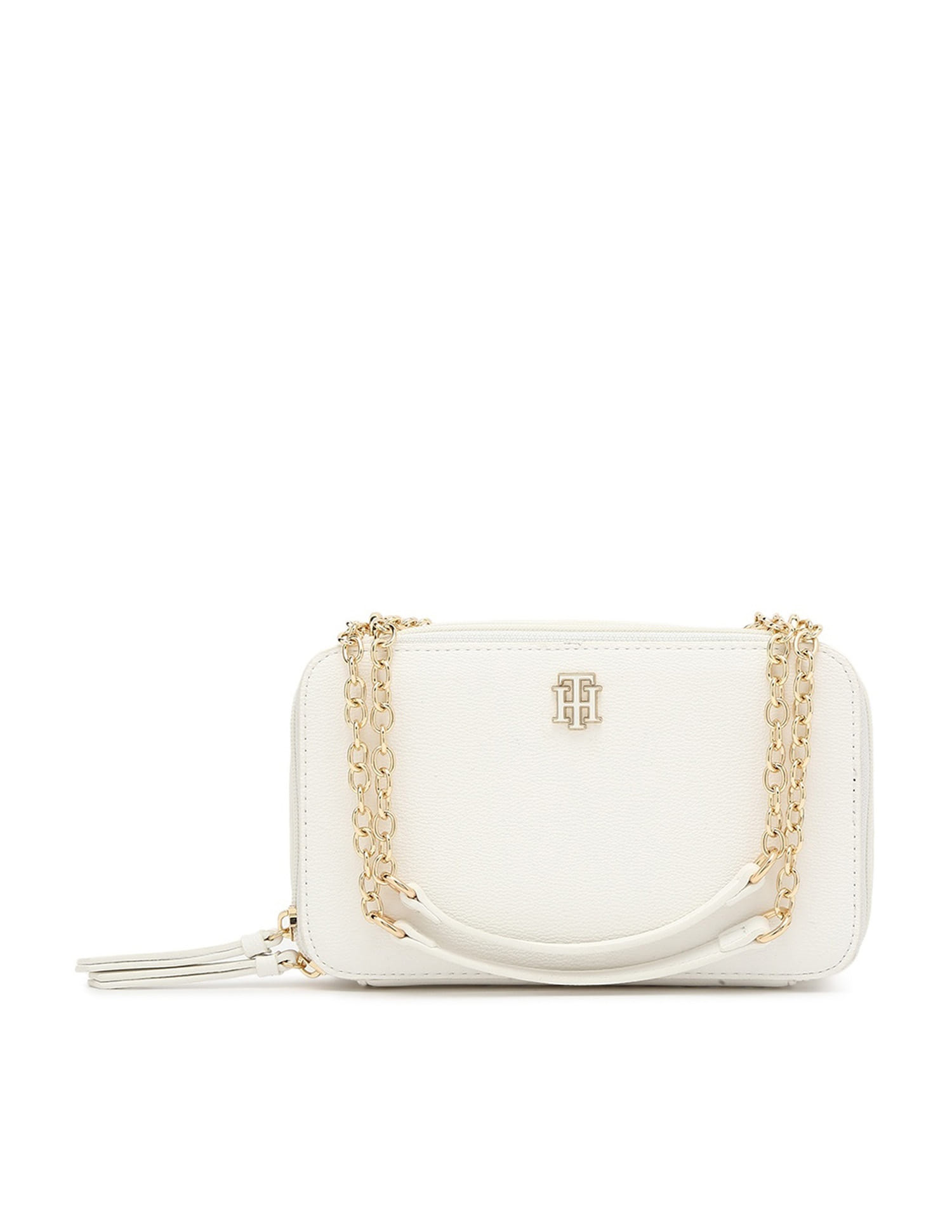 Buy Tommy Hilfiger Solid White Pu Shoulder Bag - NNNOW.com