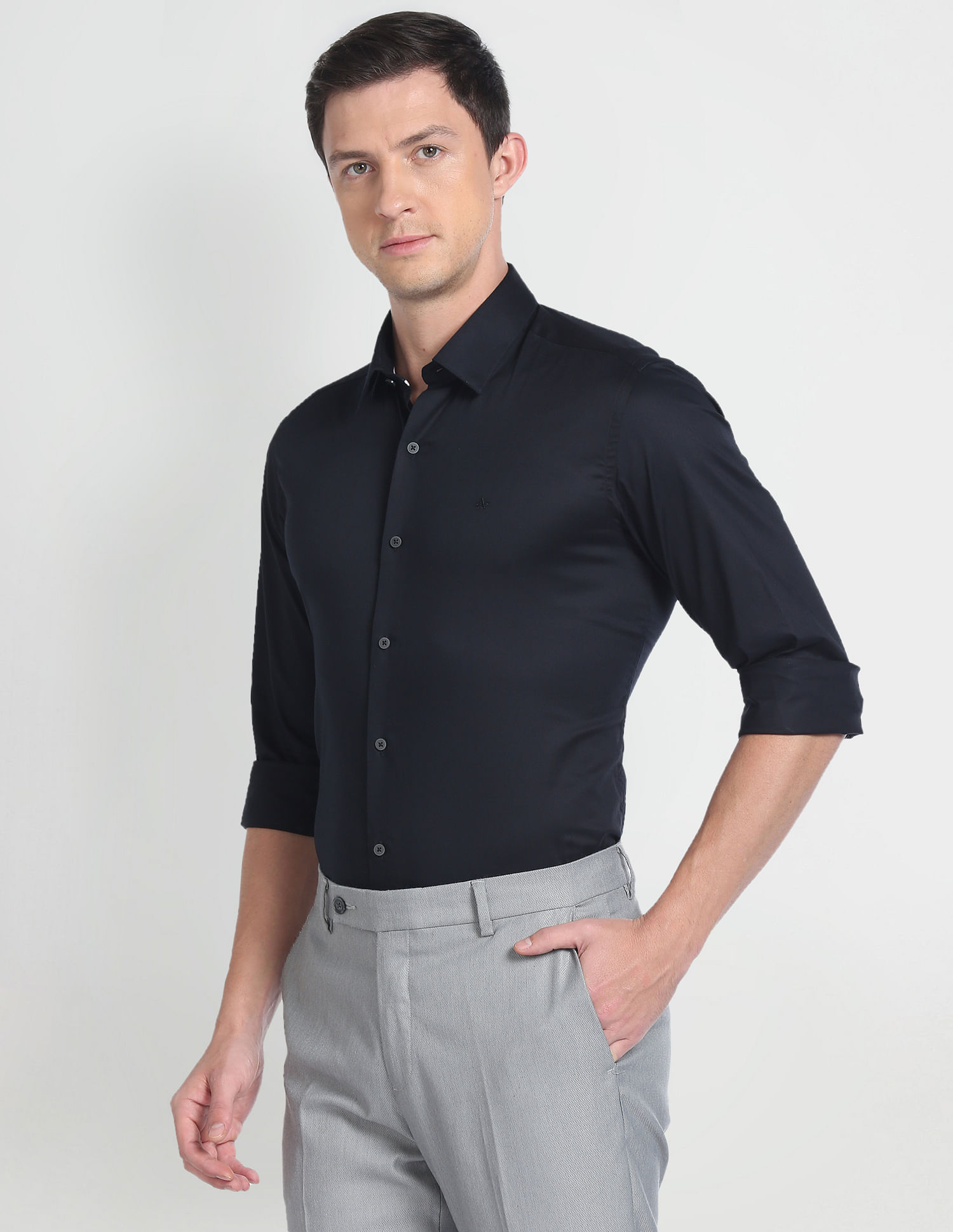 Arrow Newyork Cotton Twill Slim Formal Shirt