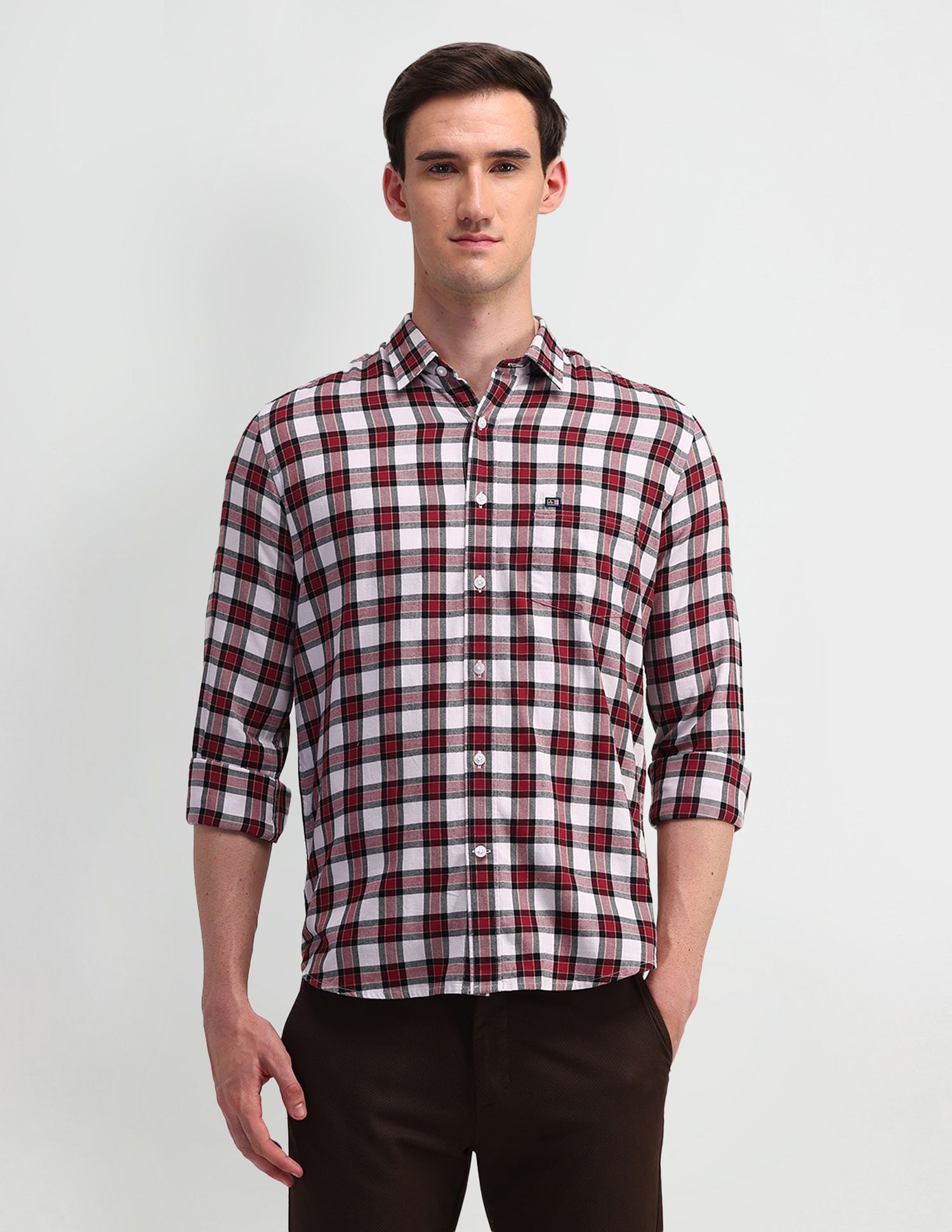 Arrow Sport Gingham Checks Cotton Shirt