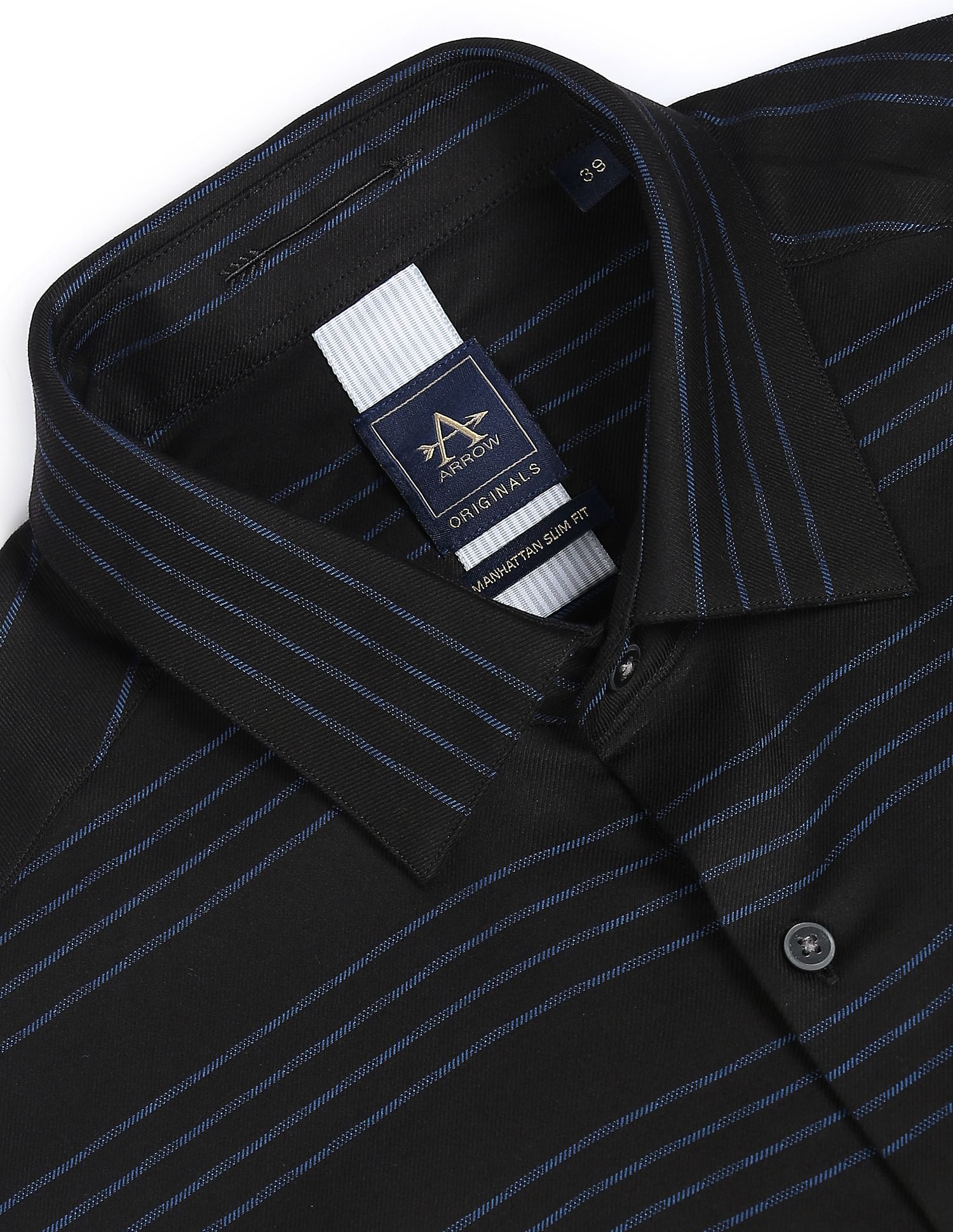 Arrow Manhattan Slim Fit Horizontal Stripe Shirt