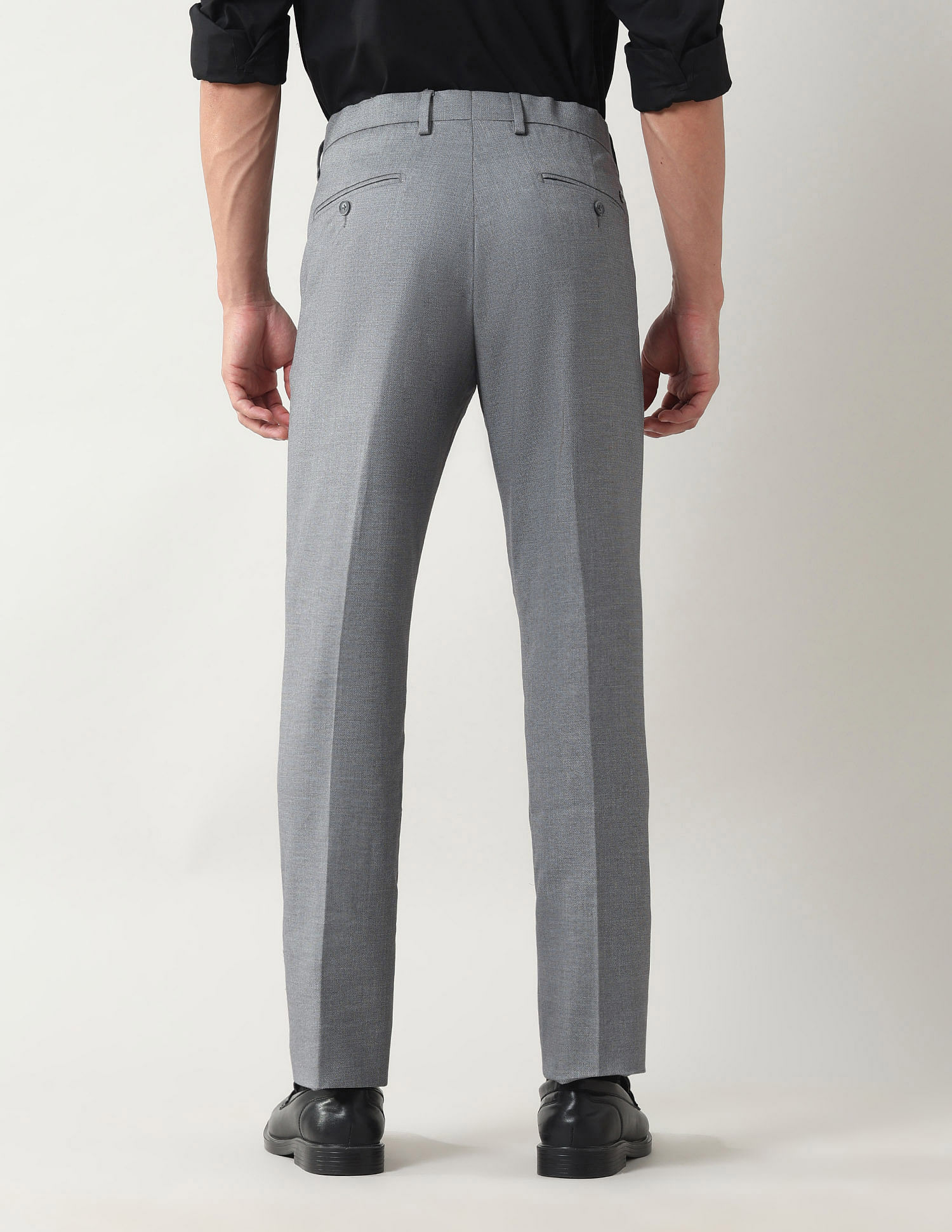 Arrow Regular Fit Textured Trousers