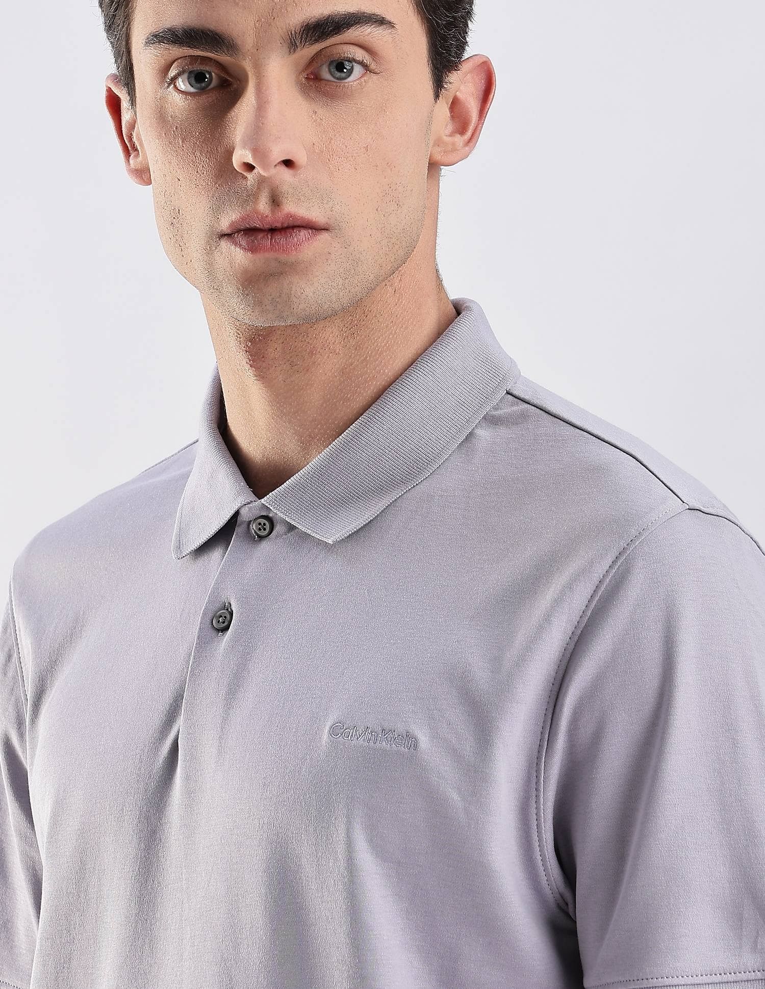 Calvin Klein Jeans Regular-Fit Solid Cotton Polo Shirt