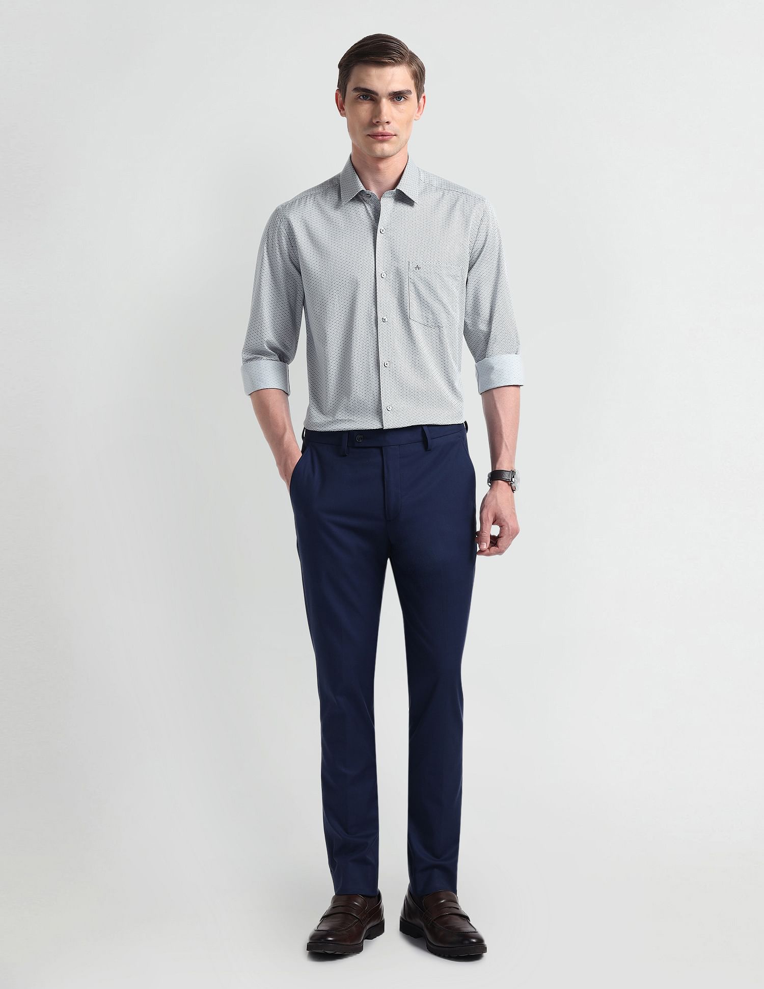 Arrow Slim Fit Geometric Shirt