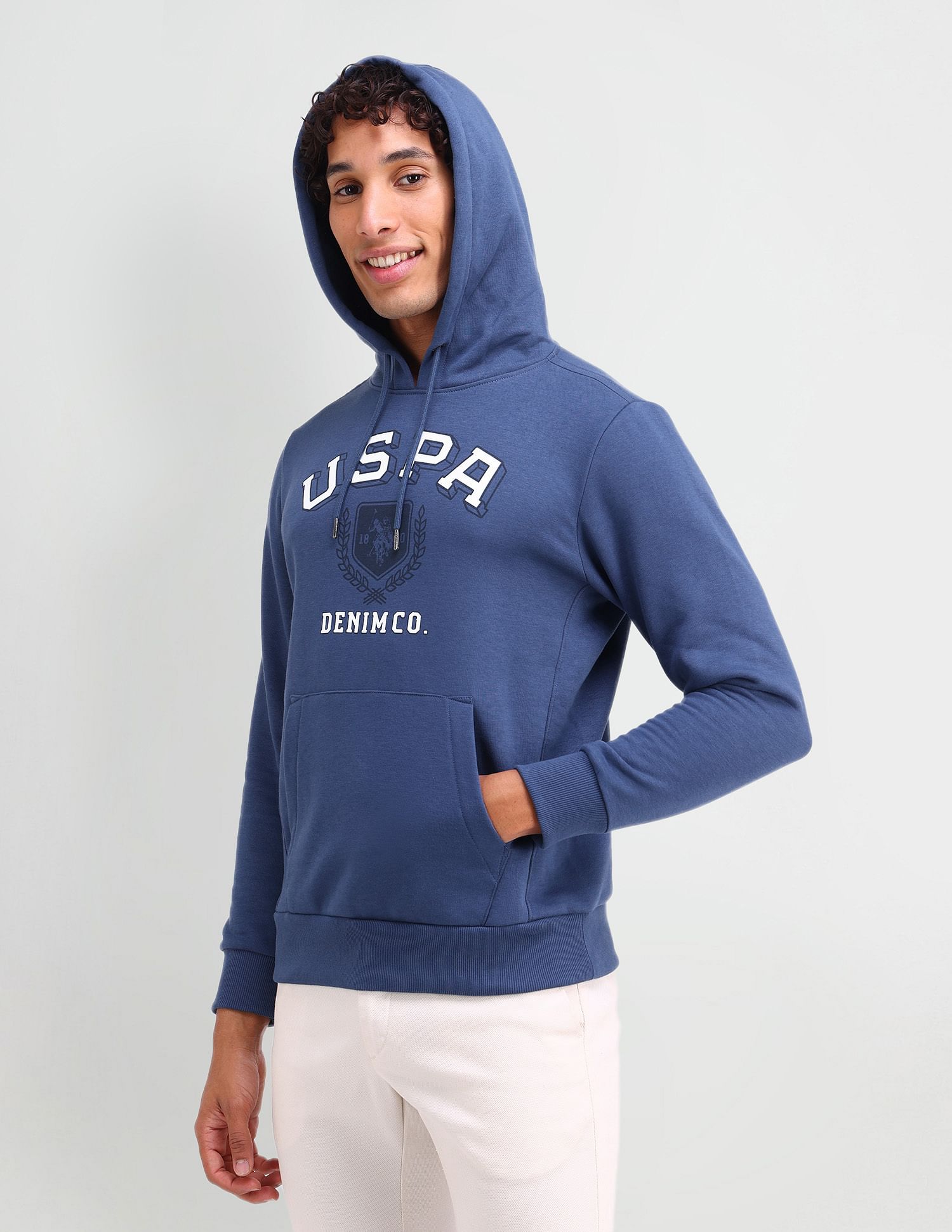 U.S. Polo Assn. Denim Co. Hooded Brand Printed Sweatshirt