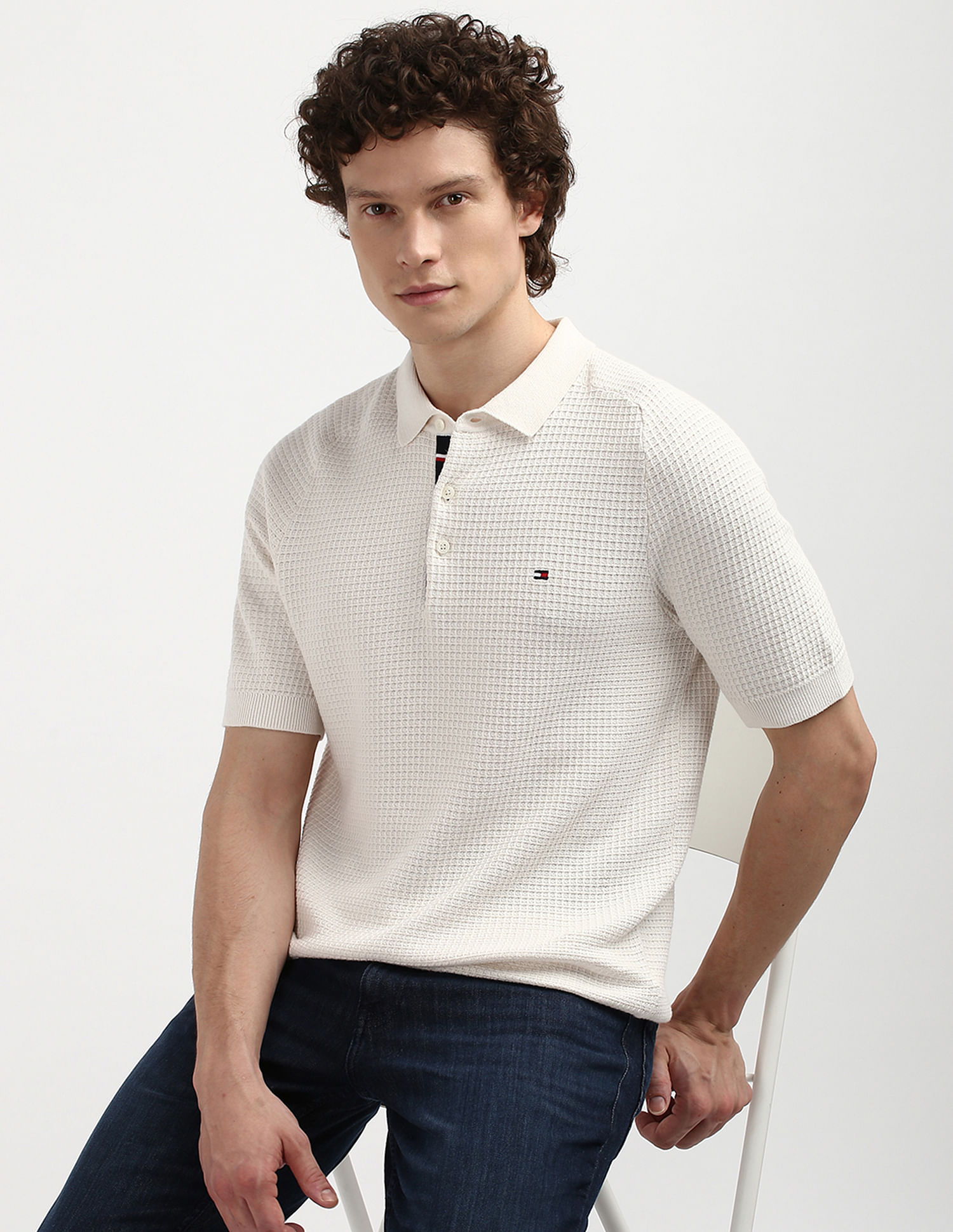 Tommy Hilfiger Spring Grid Short Sleeve Polo Shirt