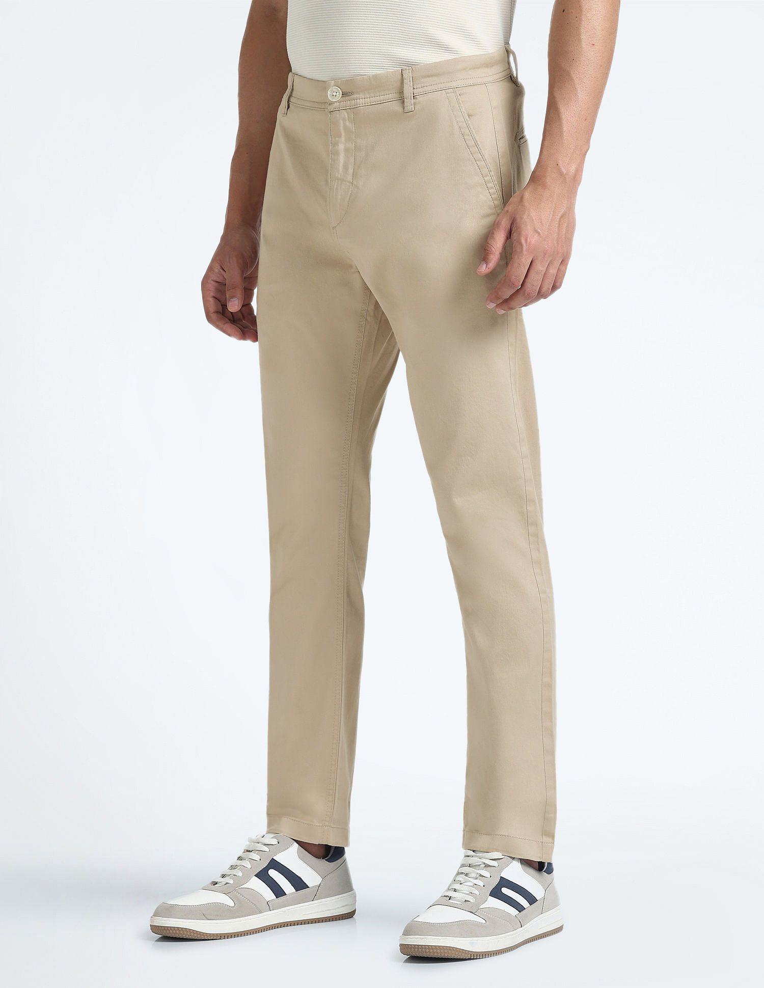 Flying Machine Slash Slim Tapered Fit Twill Chinos