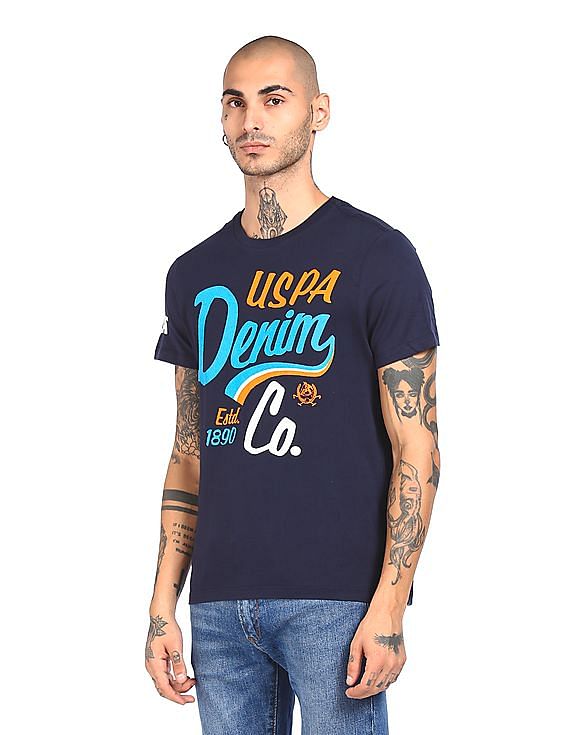 U.S. Polo Assn. Denim Co. Crew Neck Brand Print T-Shirt