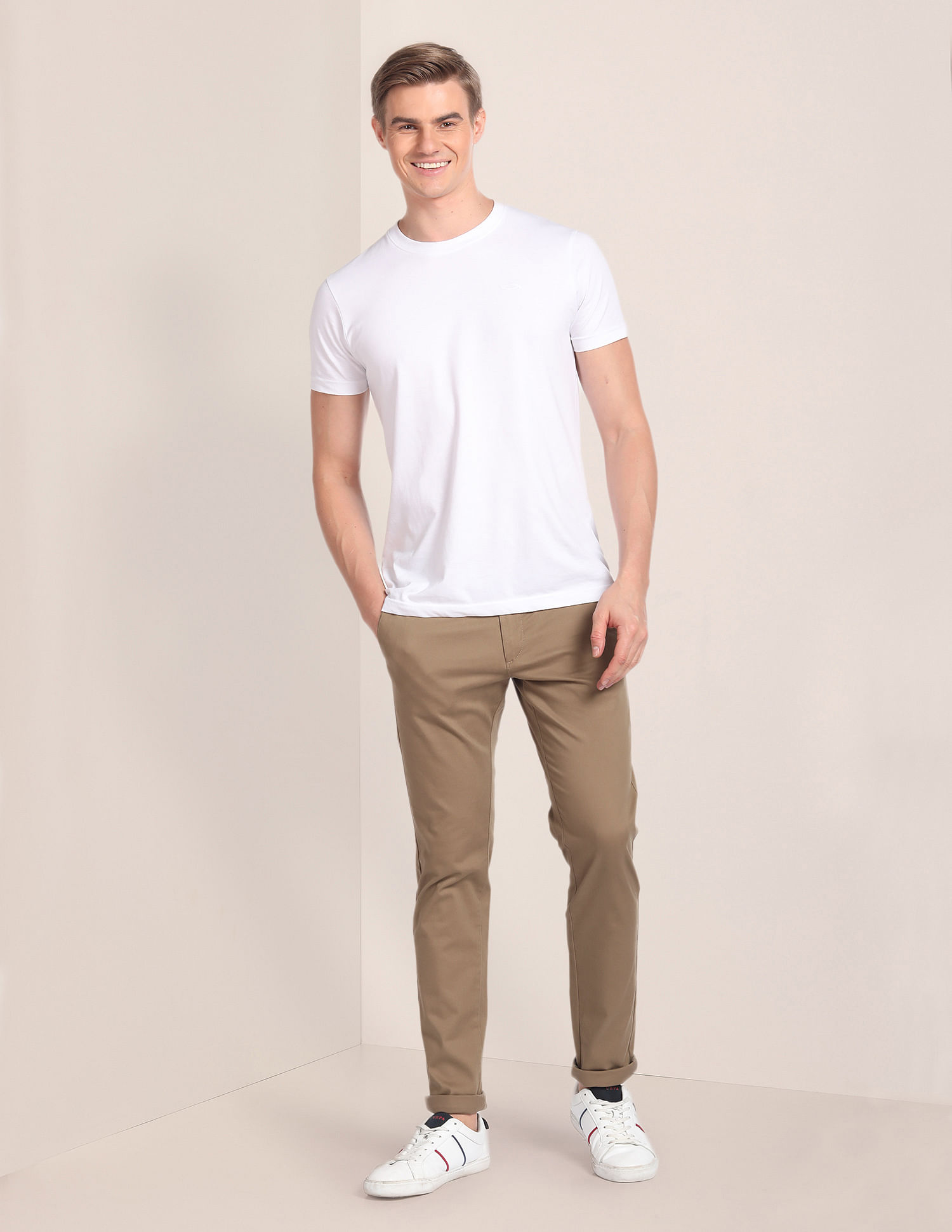 U.S. Polo Assn. Mid Rise Solid Trousers