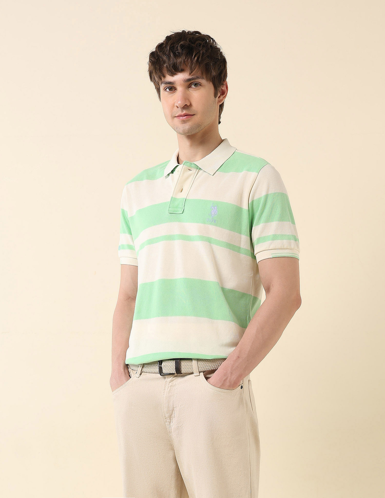 U.S. Polo Assn. Slim Fit Summer Splash Polo Shirt