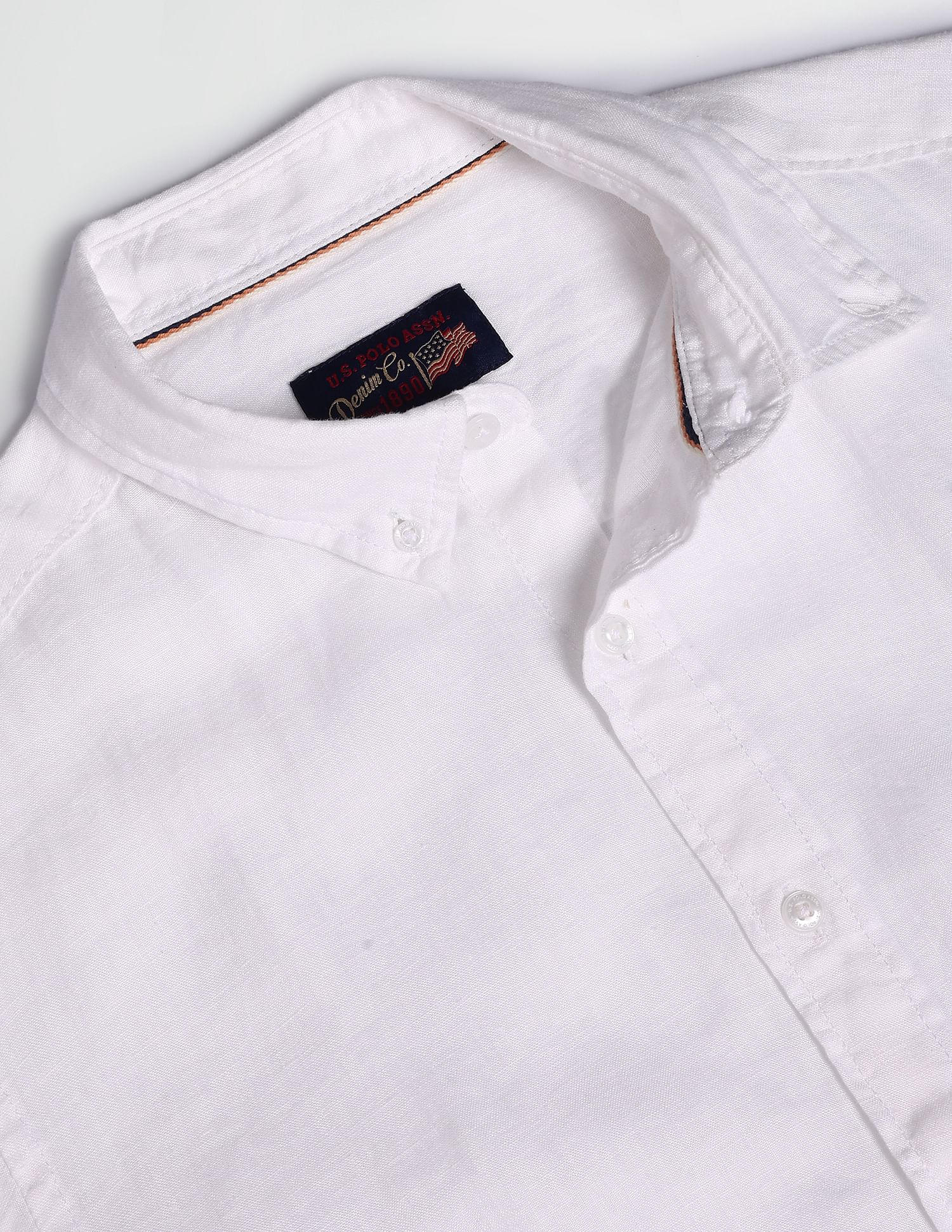 U.S. Polo Assn. Denim Co. Linen Solid Laundered Shirt