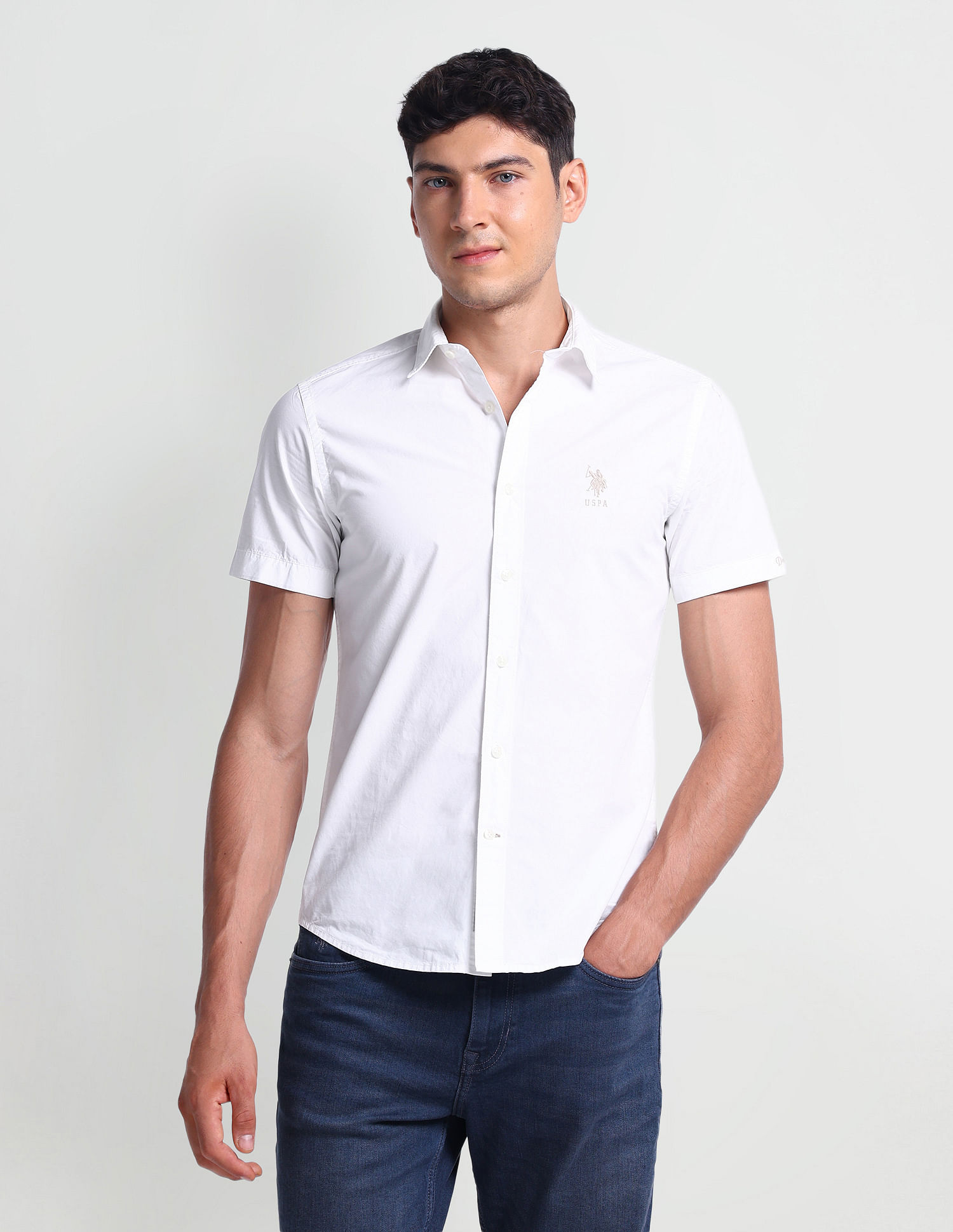 U.S. Polo Assn. Denim Co. Short Sleeve Cotton Shirt