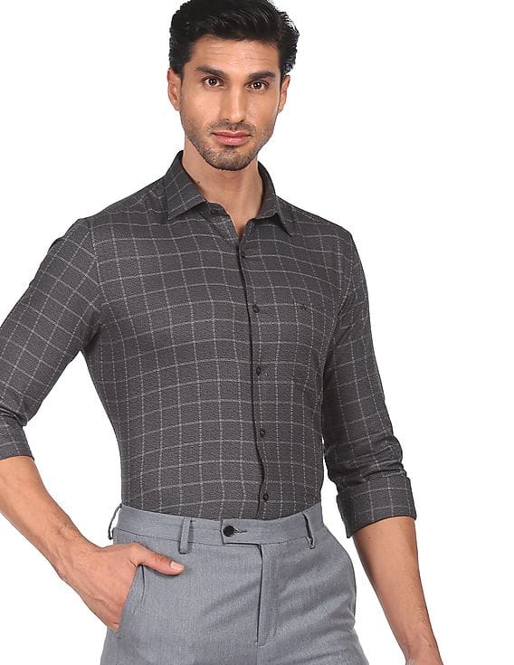 Buy Arrow Manhattan Slim Fit Check Shirt - NNNOW.com