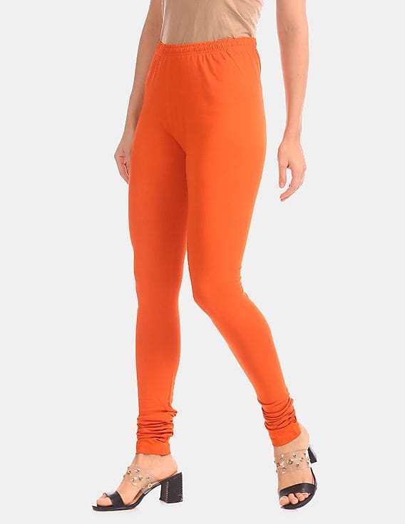 Buy Karigari Women Orange Solid Cotton 