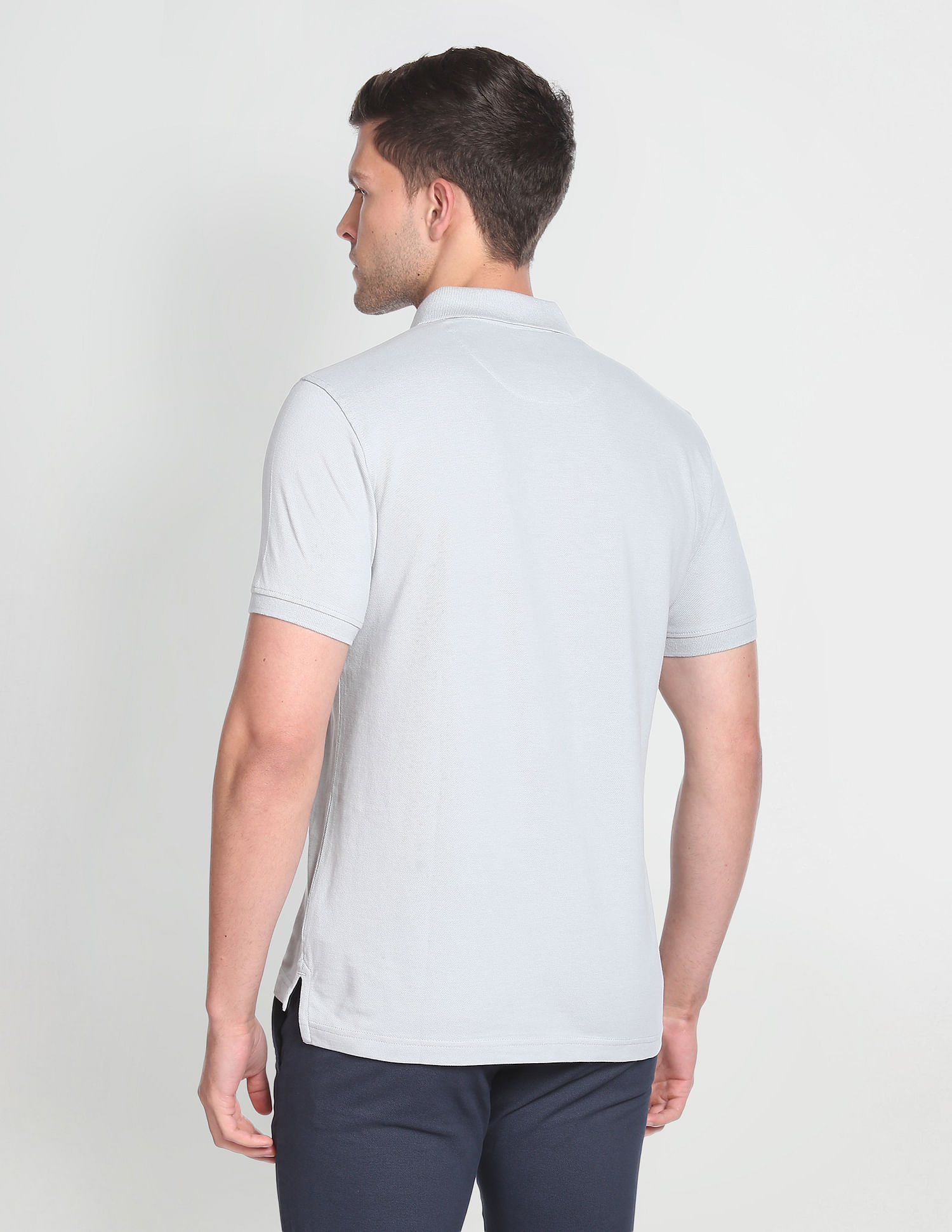 Arrow Sports Engineered Stripe Cotton Polo Shirt