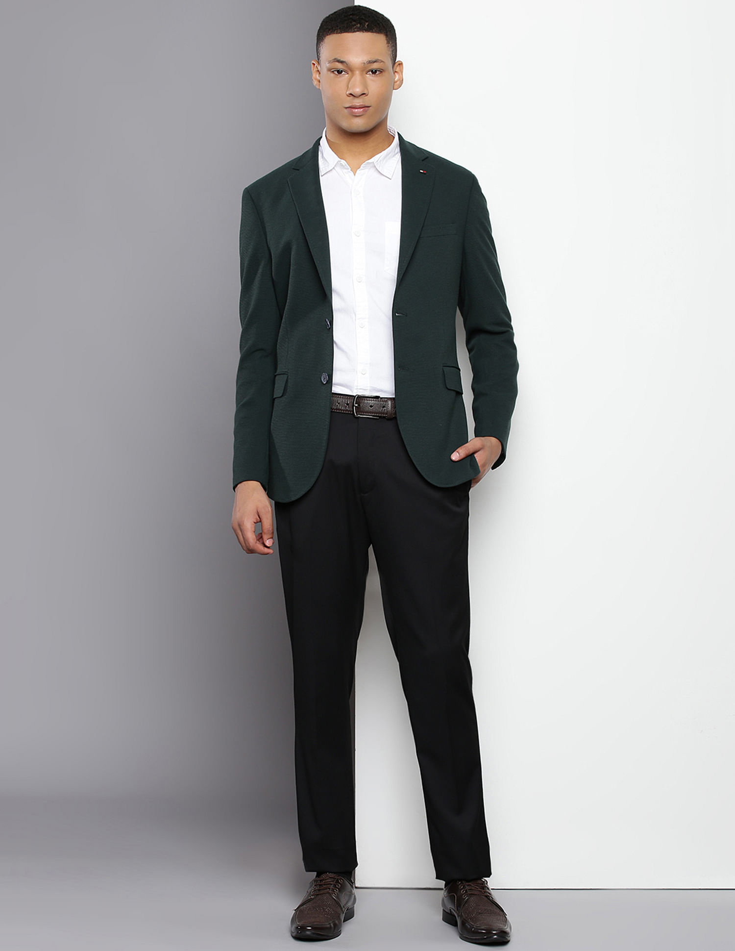 Tommy Hilfiger Textured Regular Fit Blazer