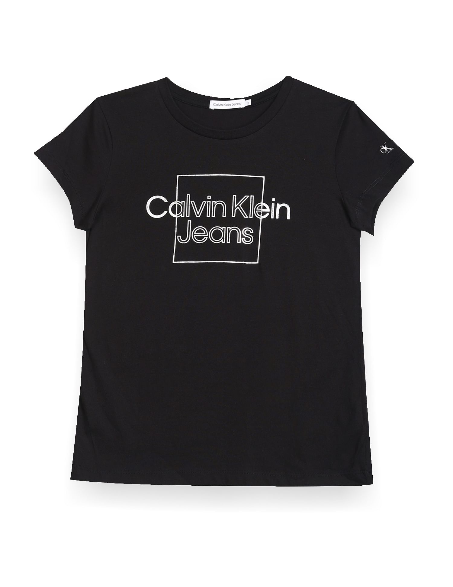 Girls calvin klein tshirt best sale